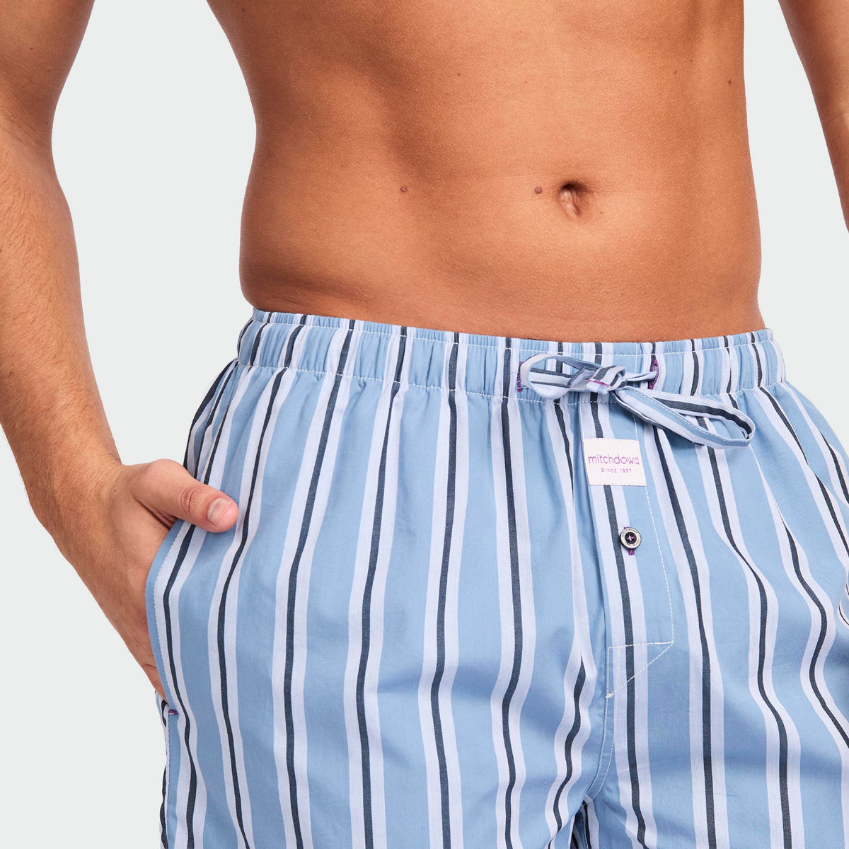 Mitchdowd Men's West Coast Cotton Sleep Shorts 2 Pack