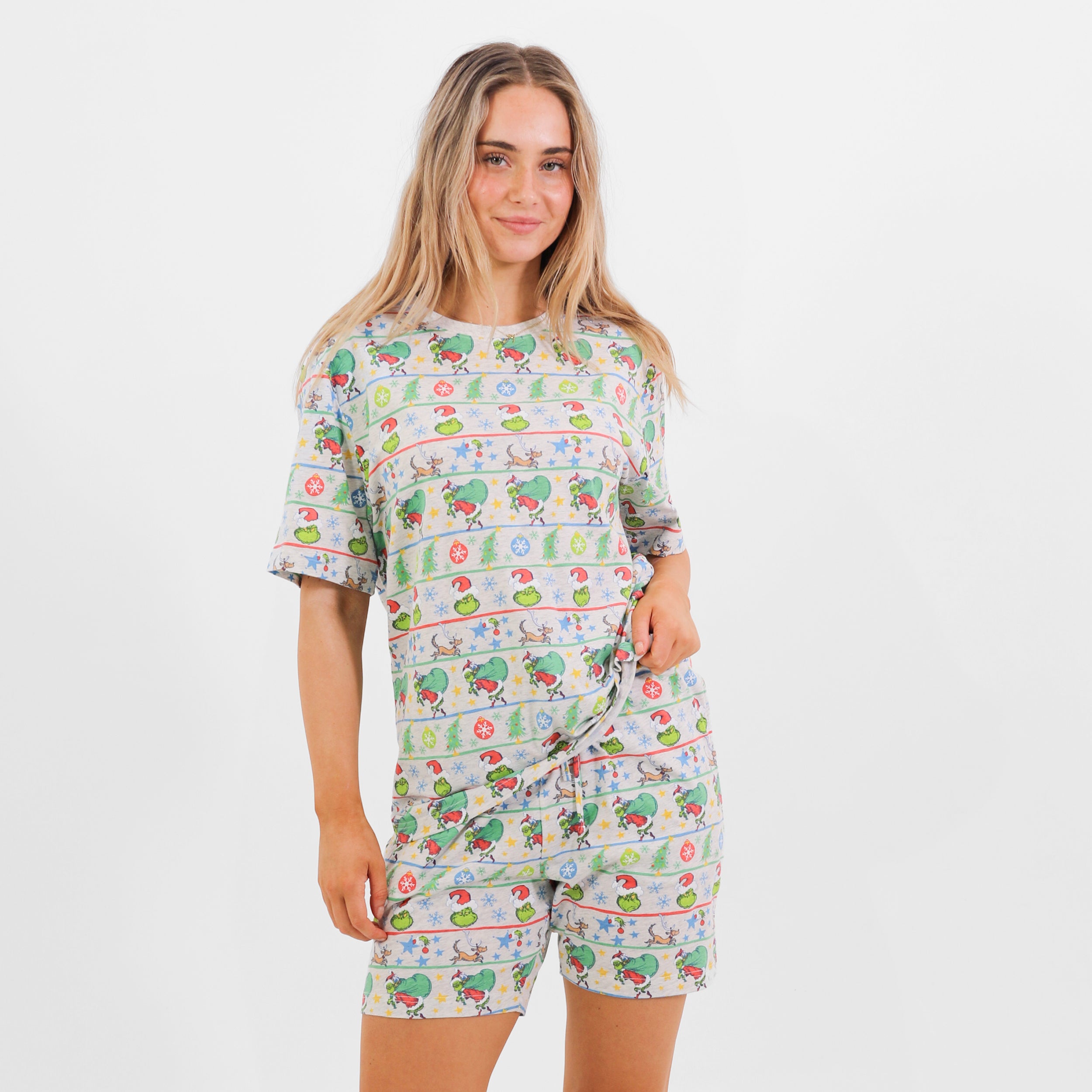 Mitchdowd Womens Grinch Fam Jam PJ Set