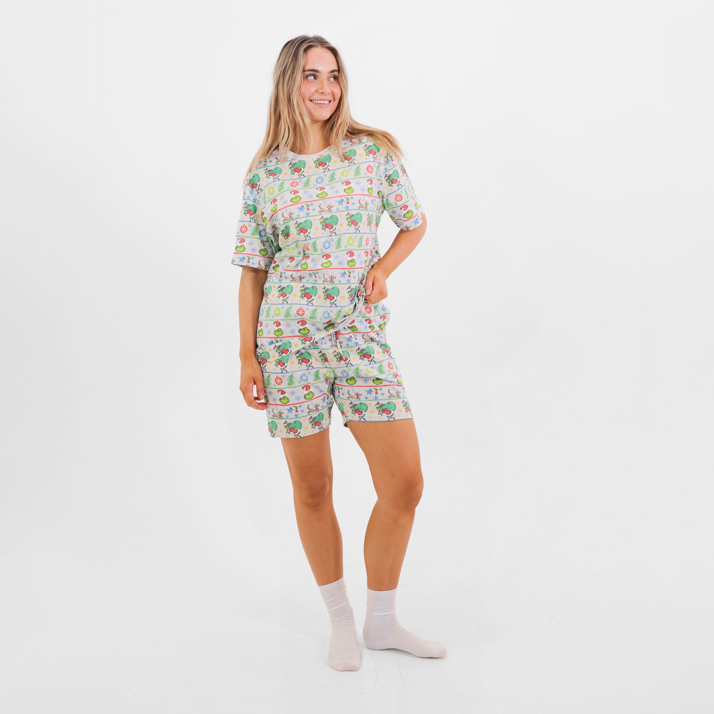 Mitchdowd Womens Grinch Fam Jam PJ Set