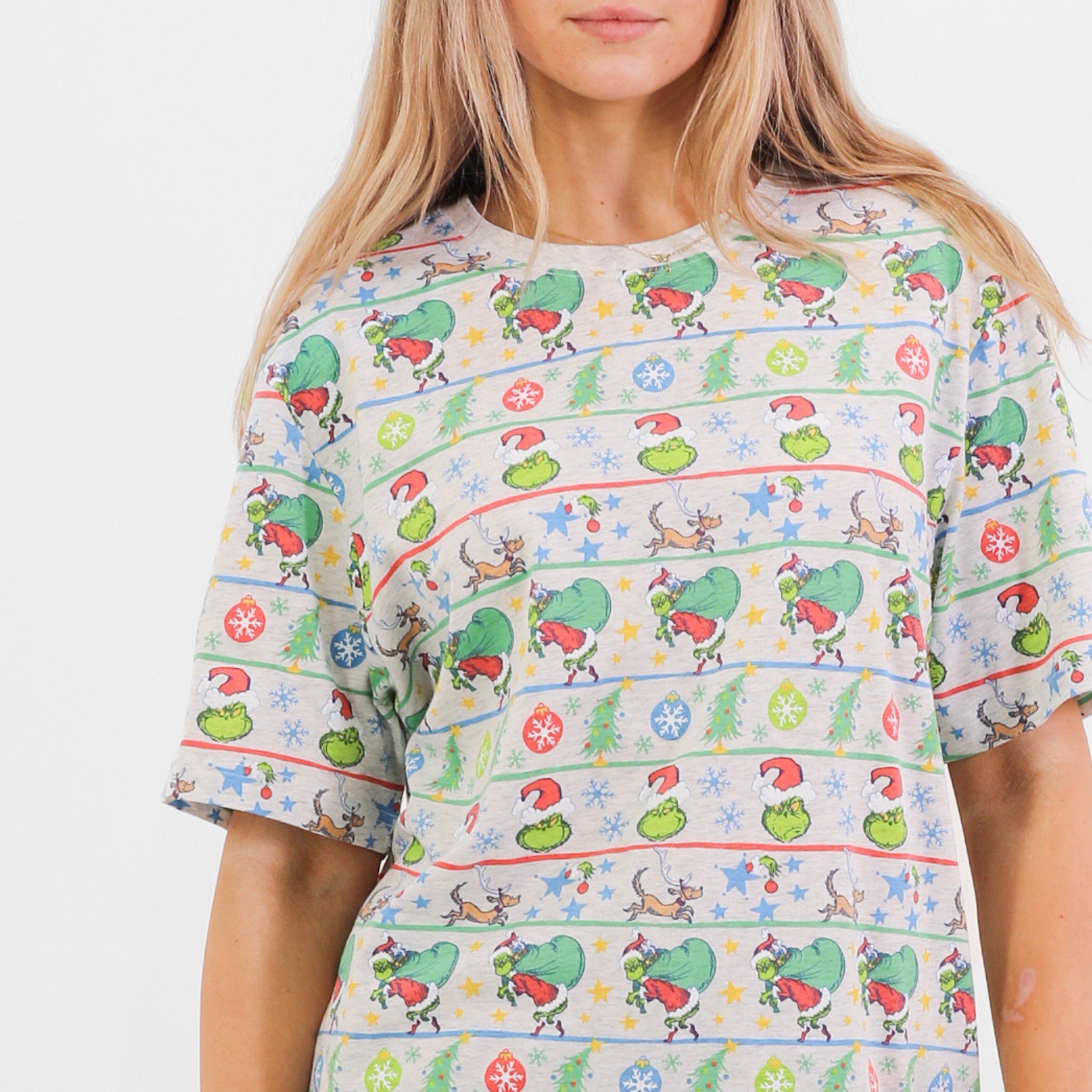 Mitchdowd Womens Grinch Fam Jam PJ Set