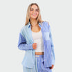 Mitchdowd Womens Blues Stripe Pyjama Shirt