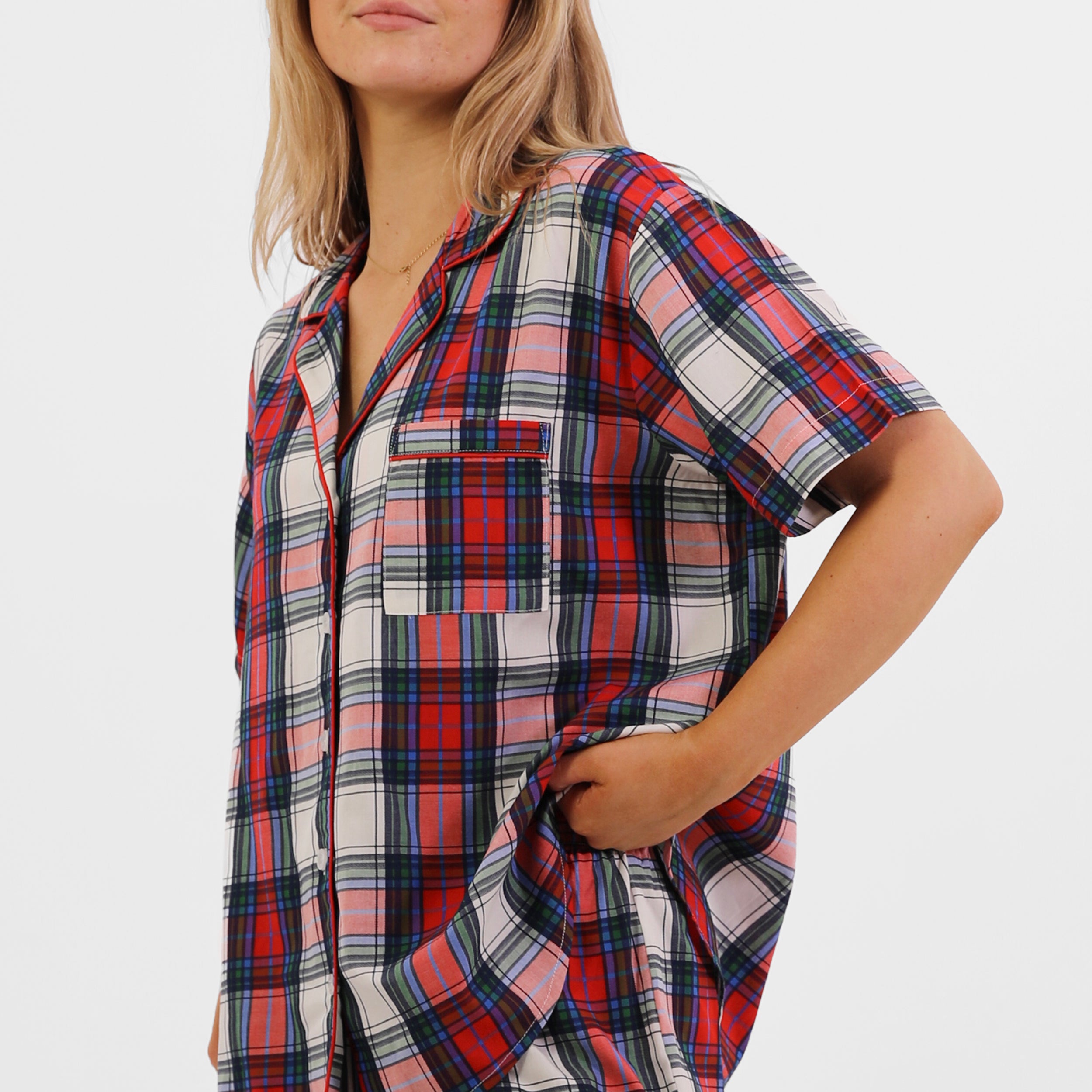 Mitchdowd Womens Bamboo Check Fam Jam Pyjama Set