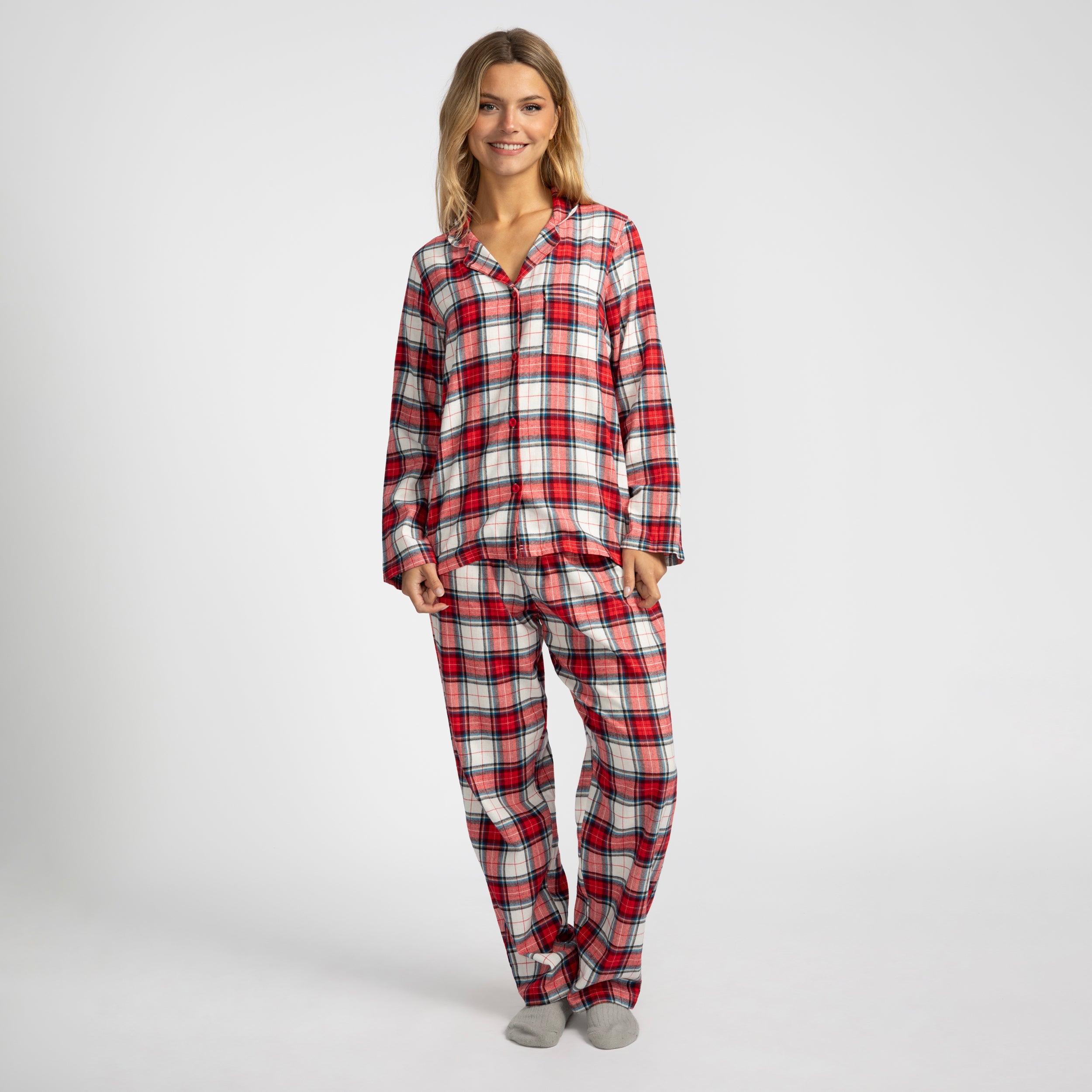 Women's Red Check Flannel Pyjama Pants