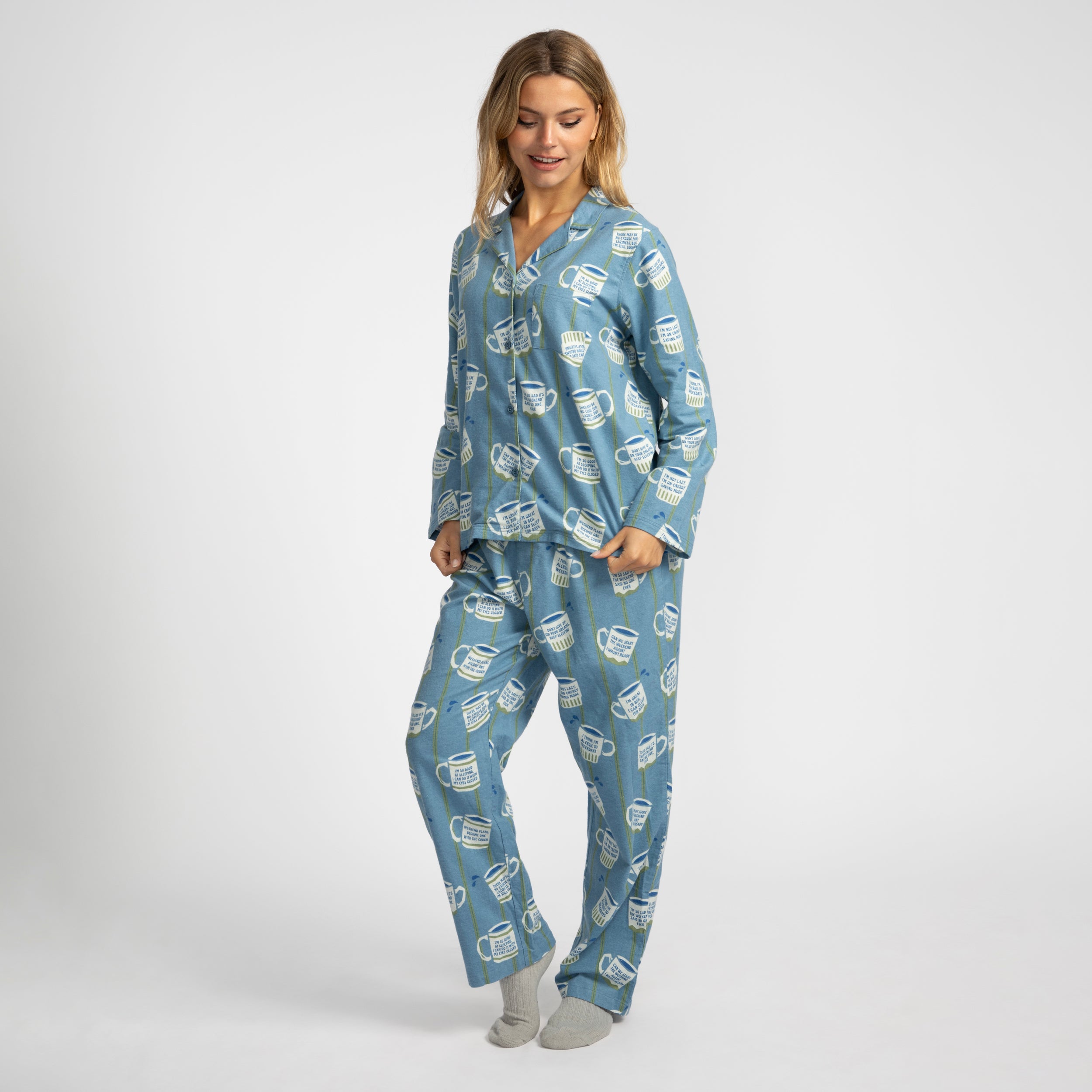 Women's Cuppa Joe Flannel Pyjama Set