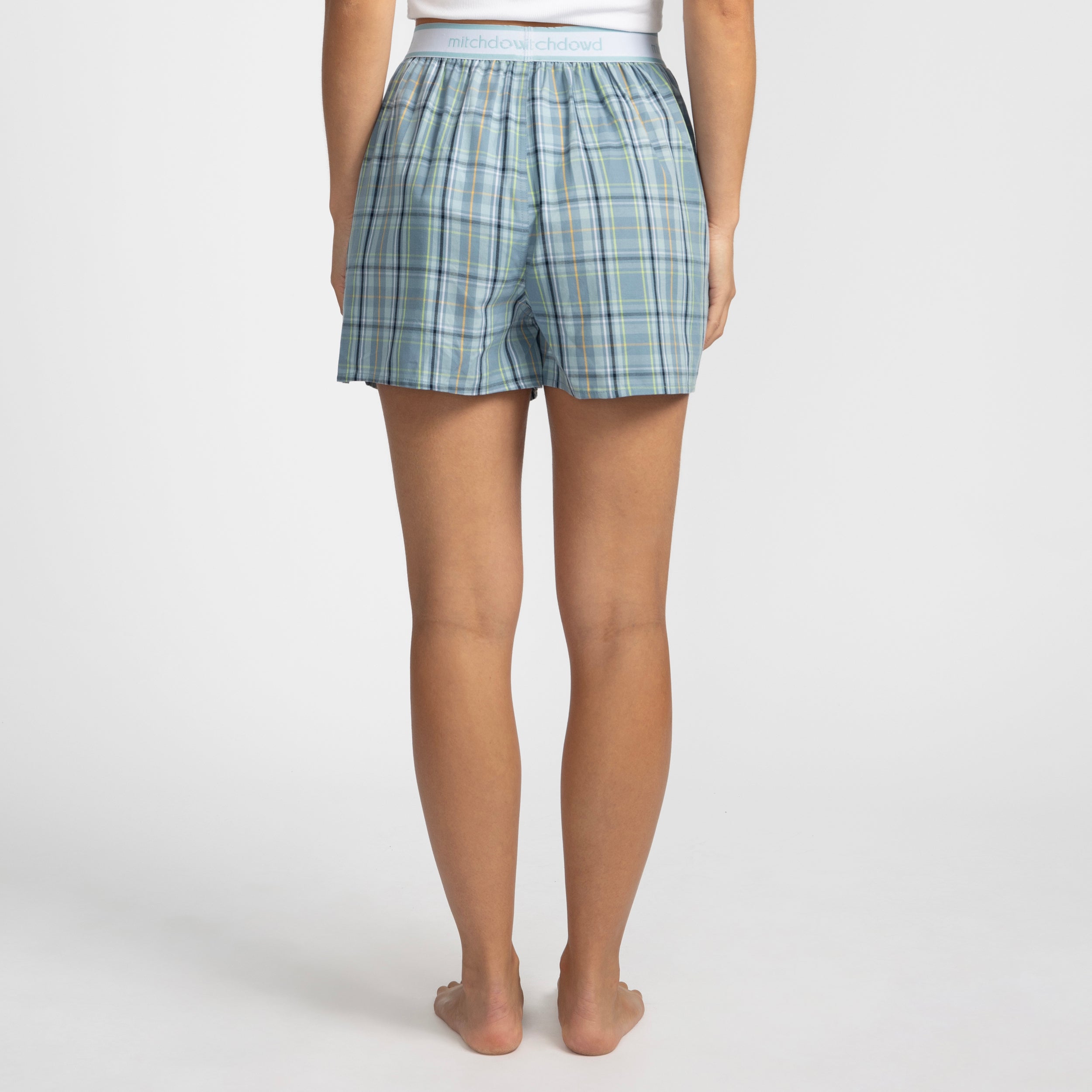 Women's Waves Check Boxer Short - Multi