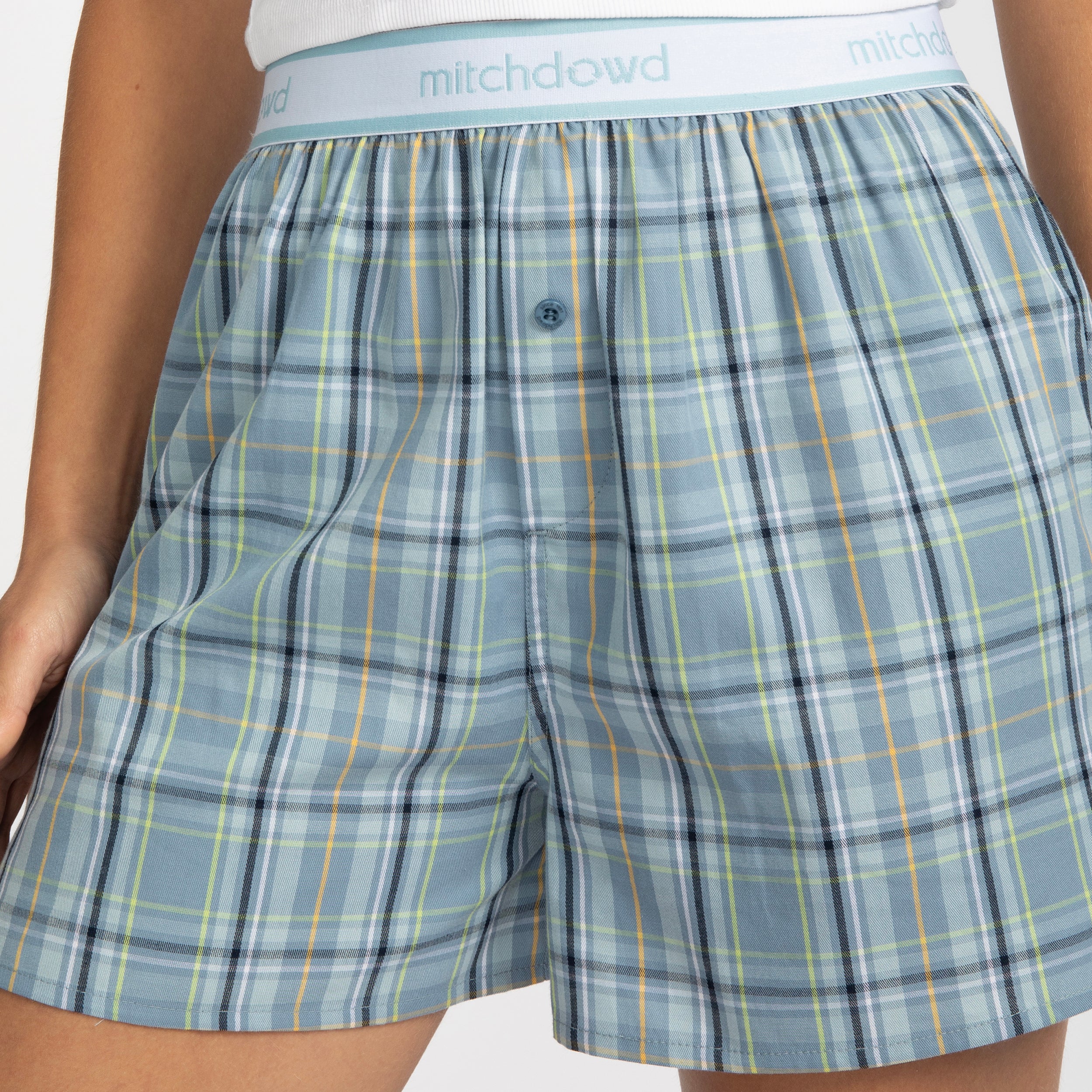 Women's Waves Check Boxer Short - Multi