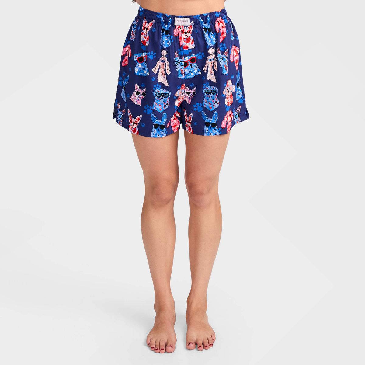 Mitchdowd Women's Dog Paws Bamboo Boxer Shorts
