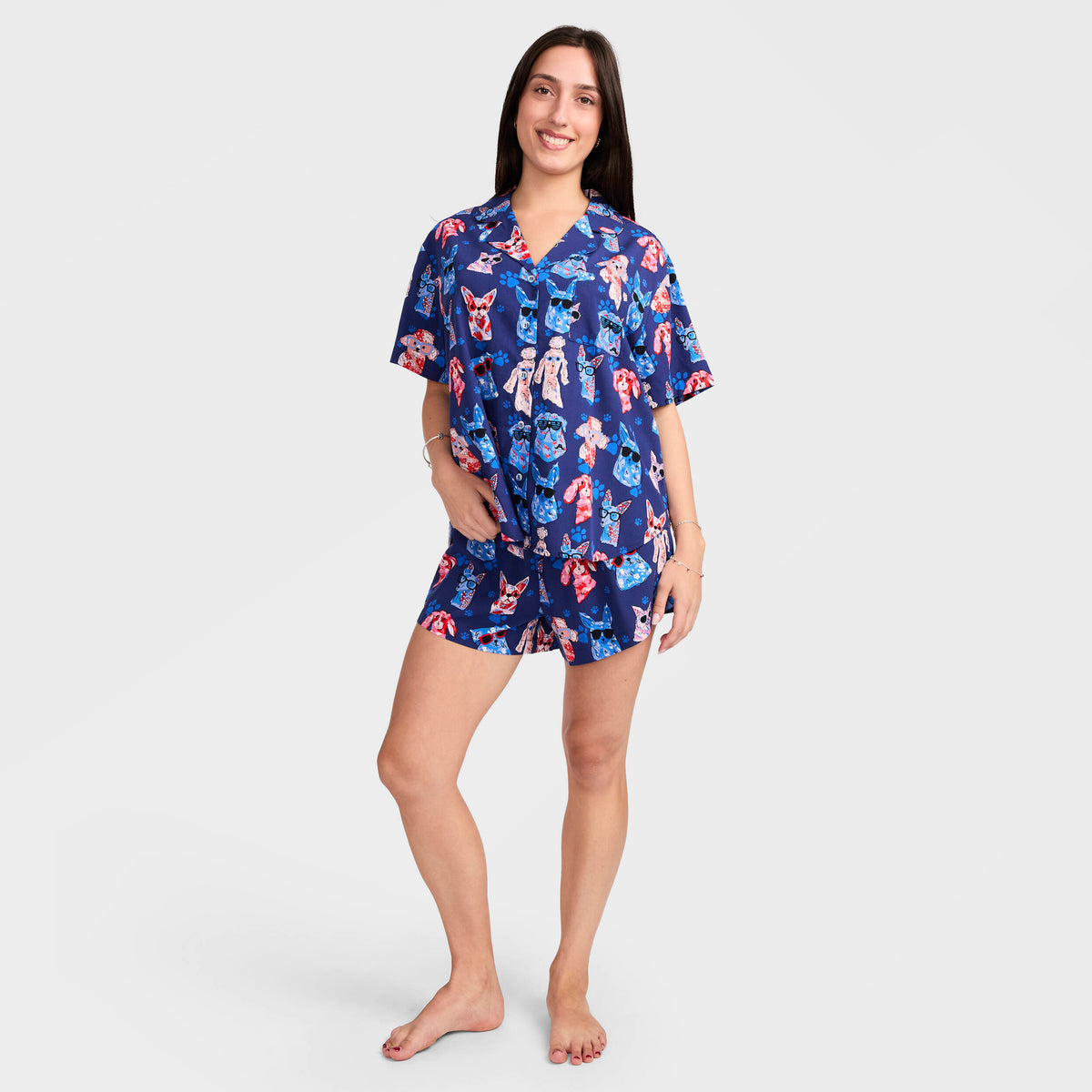Mitchdowd Women's Dog Paws Bamboo Pyjama Set