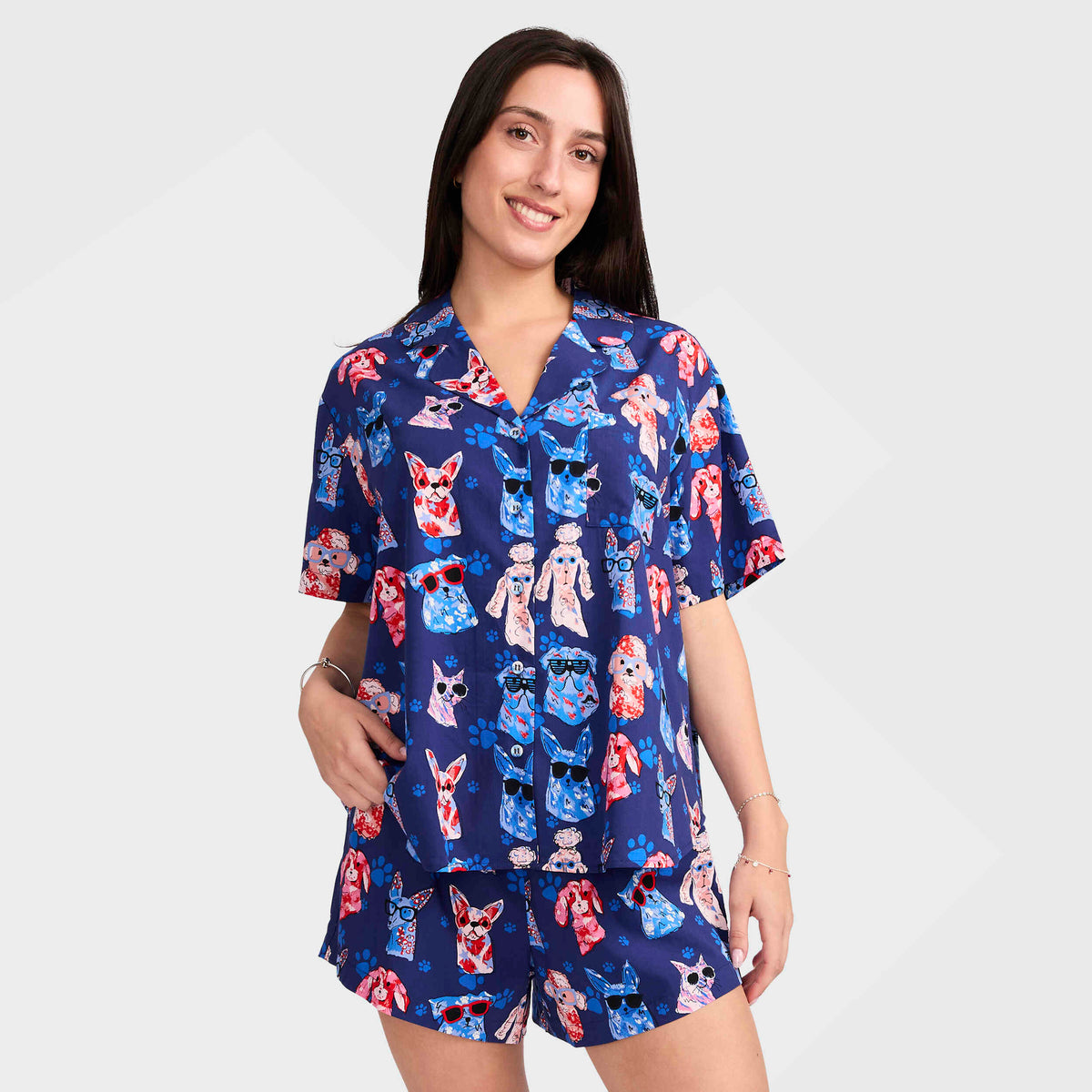 Mitchdowd Women's Dog Paws Bamboo Pyjama Set
