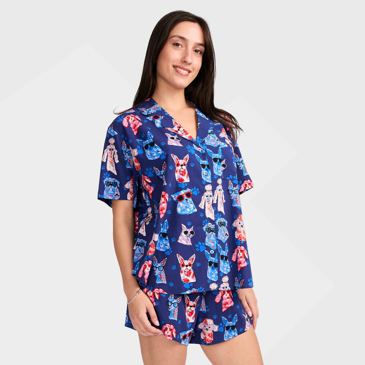 Mitchdowd Women's Dog Paws Bamboo Pyjama Set