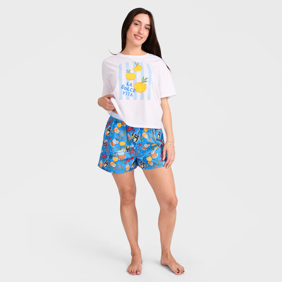 Mitchdowd Women's La Dolce Vita Cotton Pyjama Set