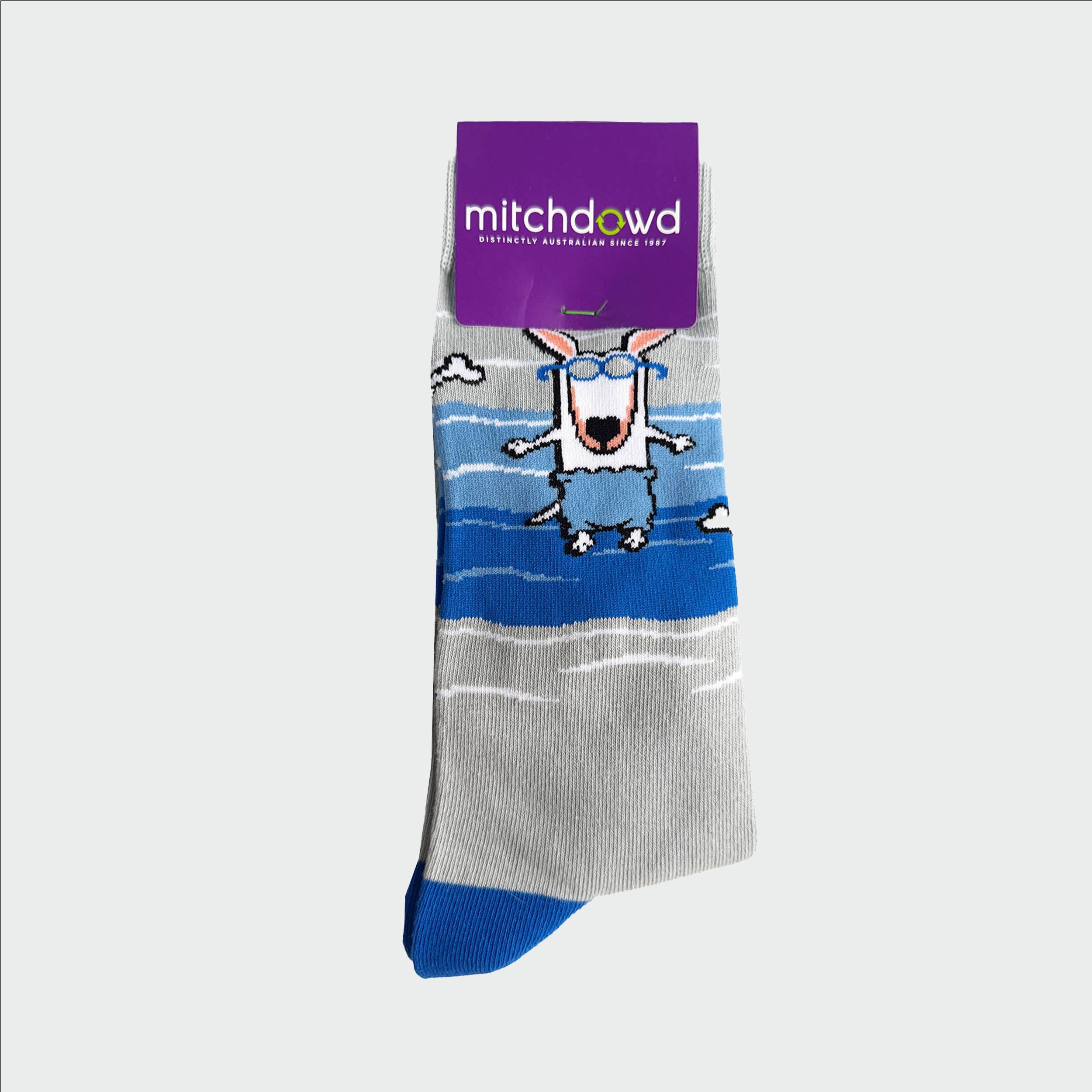 Mitchdowd Men's Cool Dog Jacquard Crew Socks
