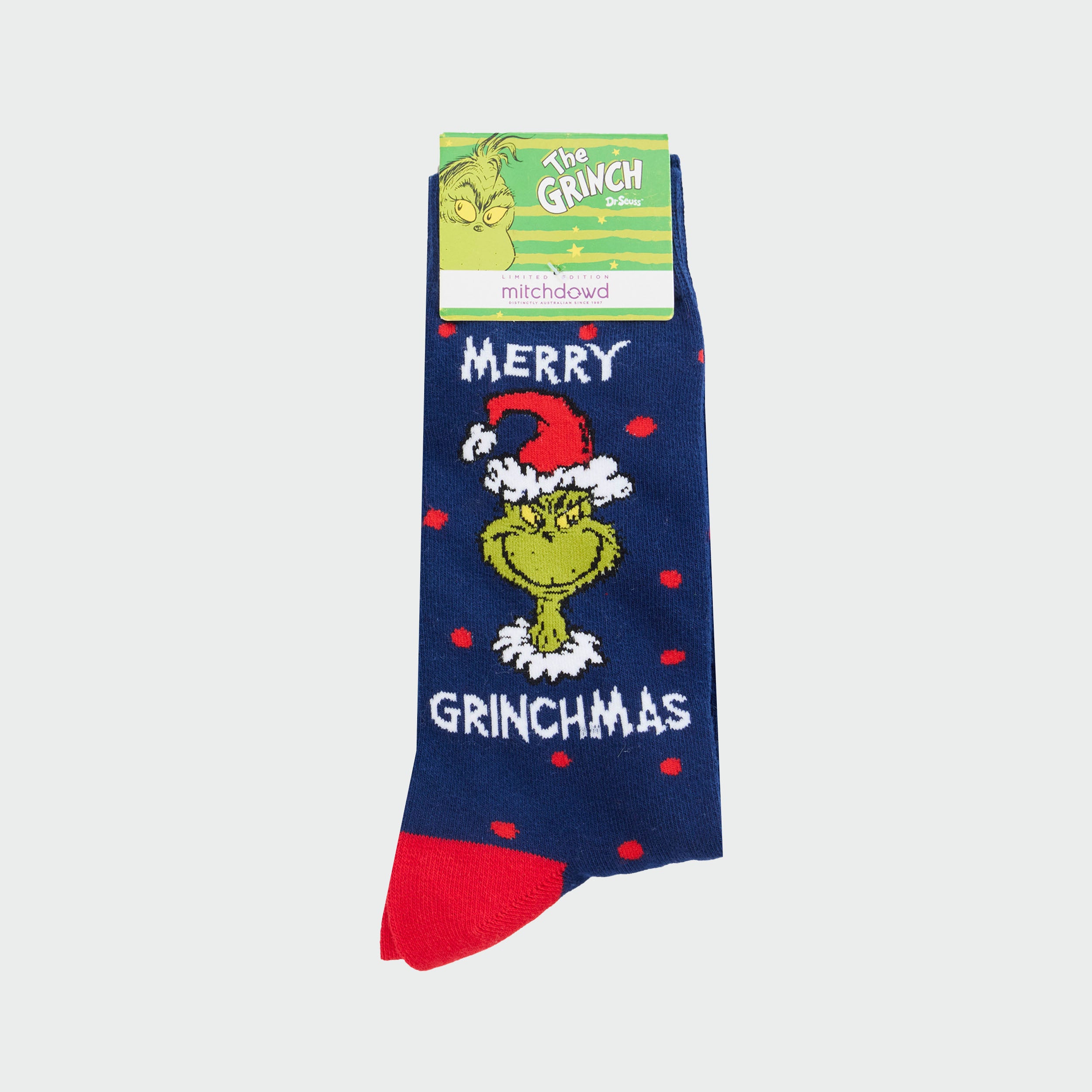 Mitchdowd Grinchmas Men's Sock - Navy