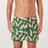 Men's Christmas Jolly Banana Cotton Boxer Shorts with Santa Hat - Green