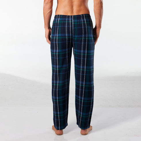 Men's Roland Check Cotton Flannel Sleep Pant - Navy