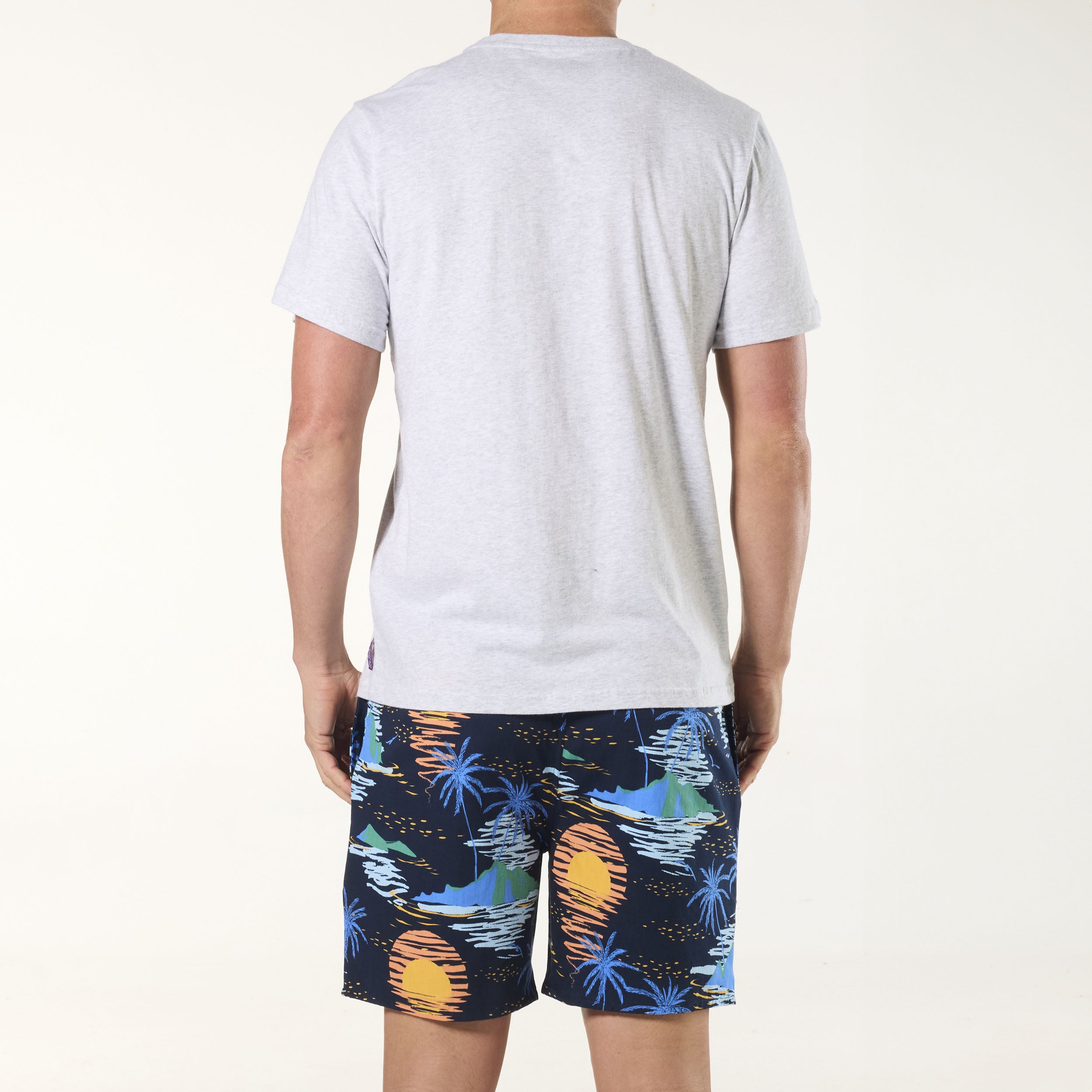 Men's Surf, Sun & Sand Cotton Pyjama Set - Navy - Image 3