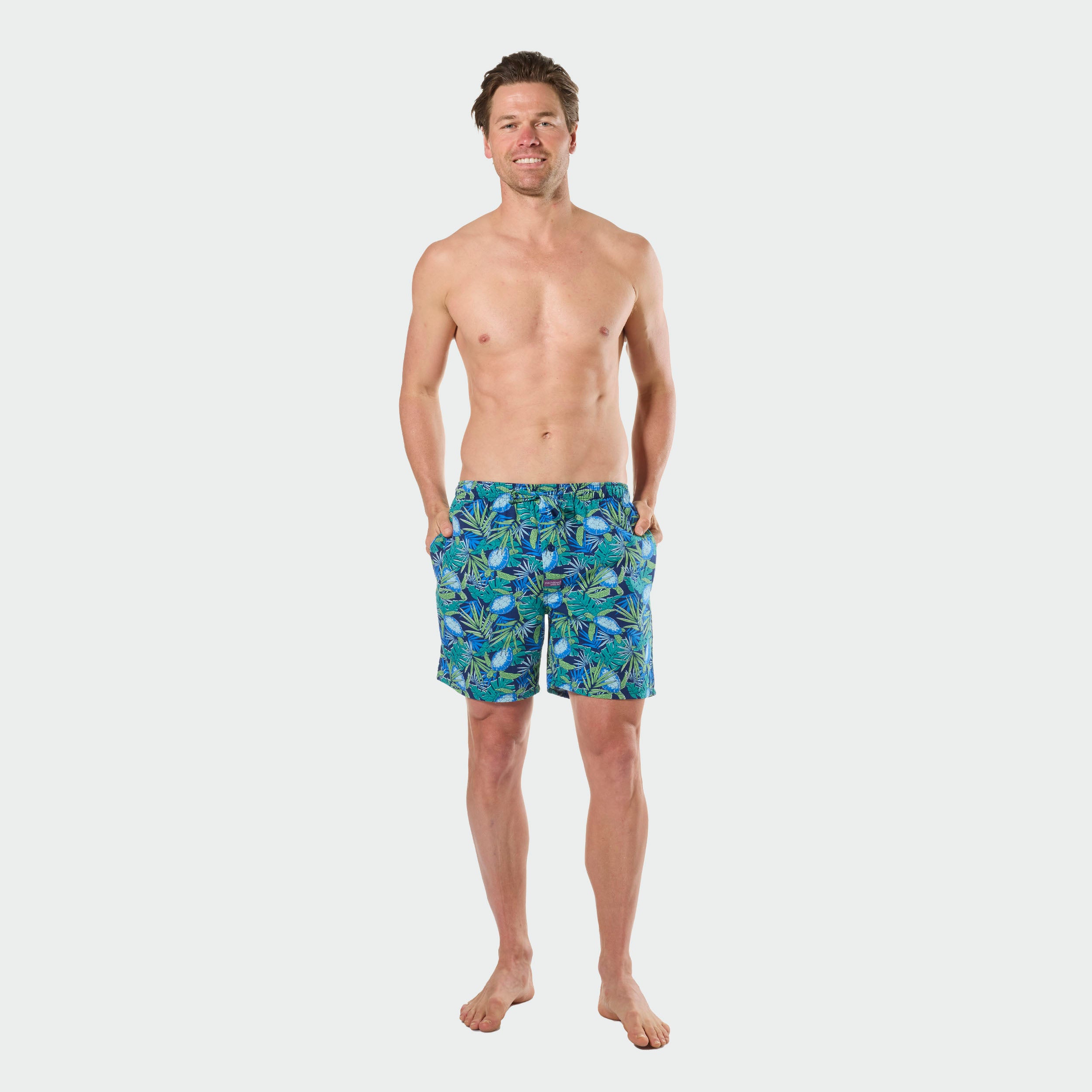 Mitchdowd Mens Turtle Tropic Sleep Shorts