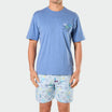 Mitch Dowd Men's Pyjama Set Vacation Mode Design Tee and Boxer Shorts