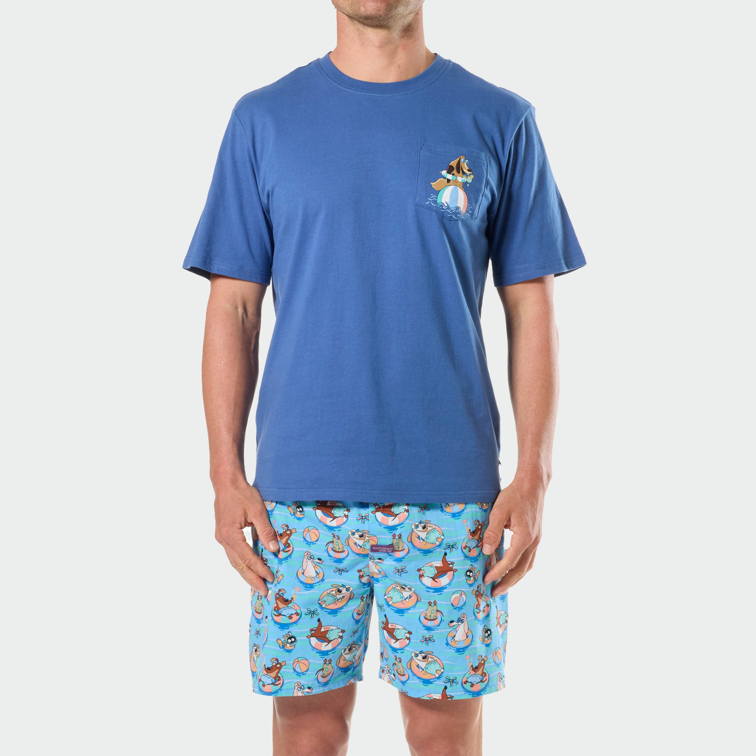 Mitchdowd Mens Fun Summer Sleepwear Set