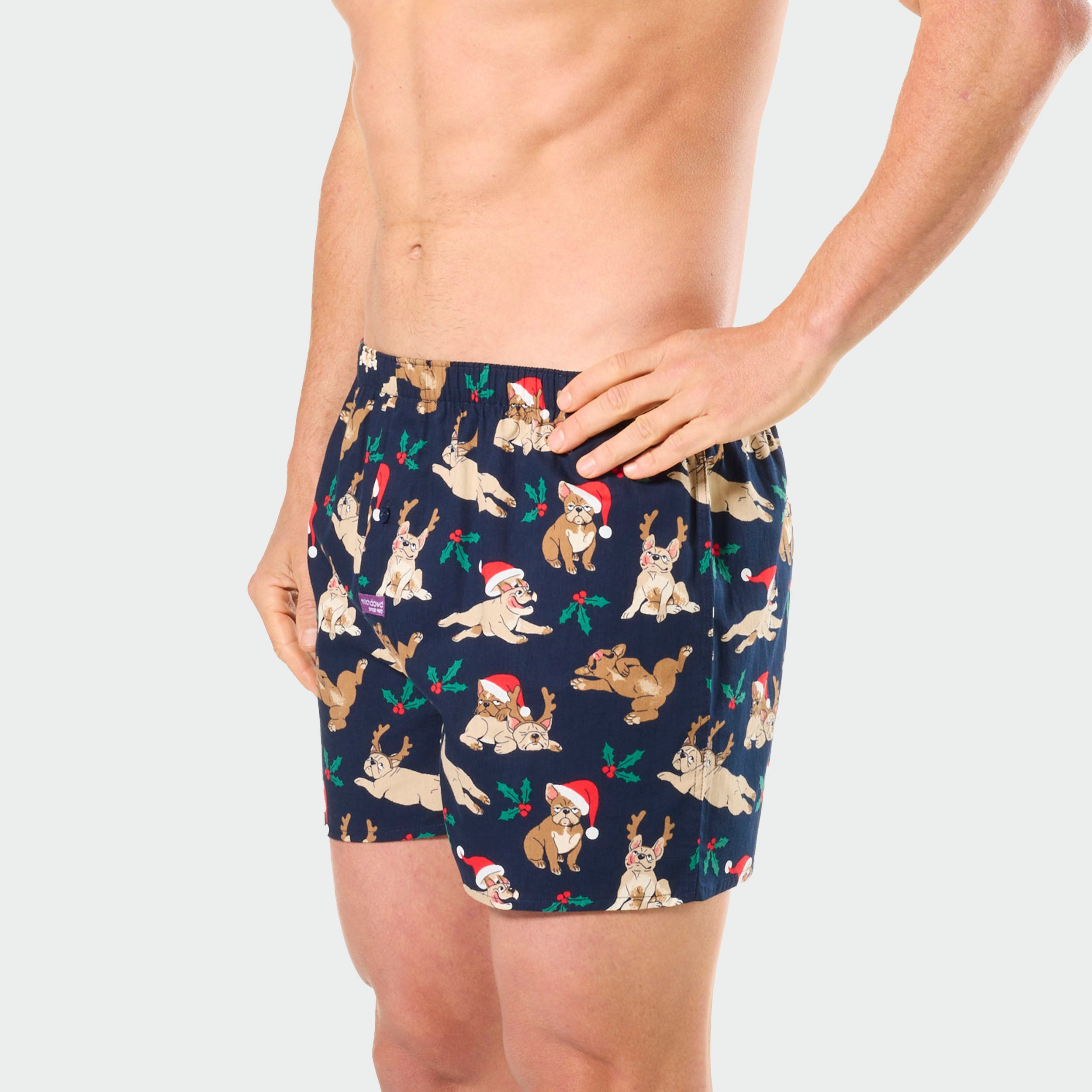 Mitchdowd Men's Christmas Dogs Boxer Shorts