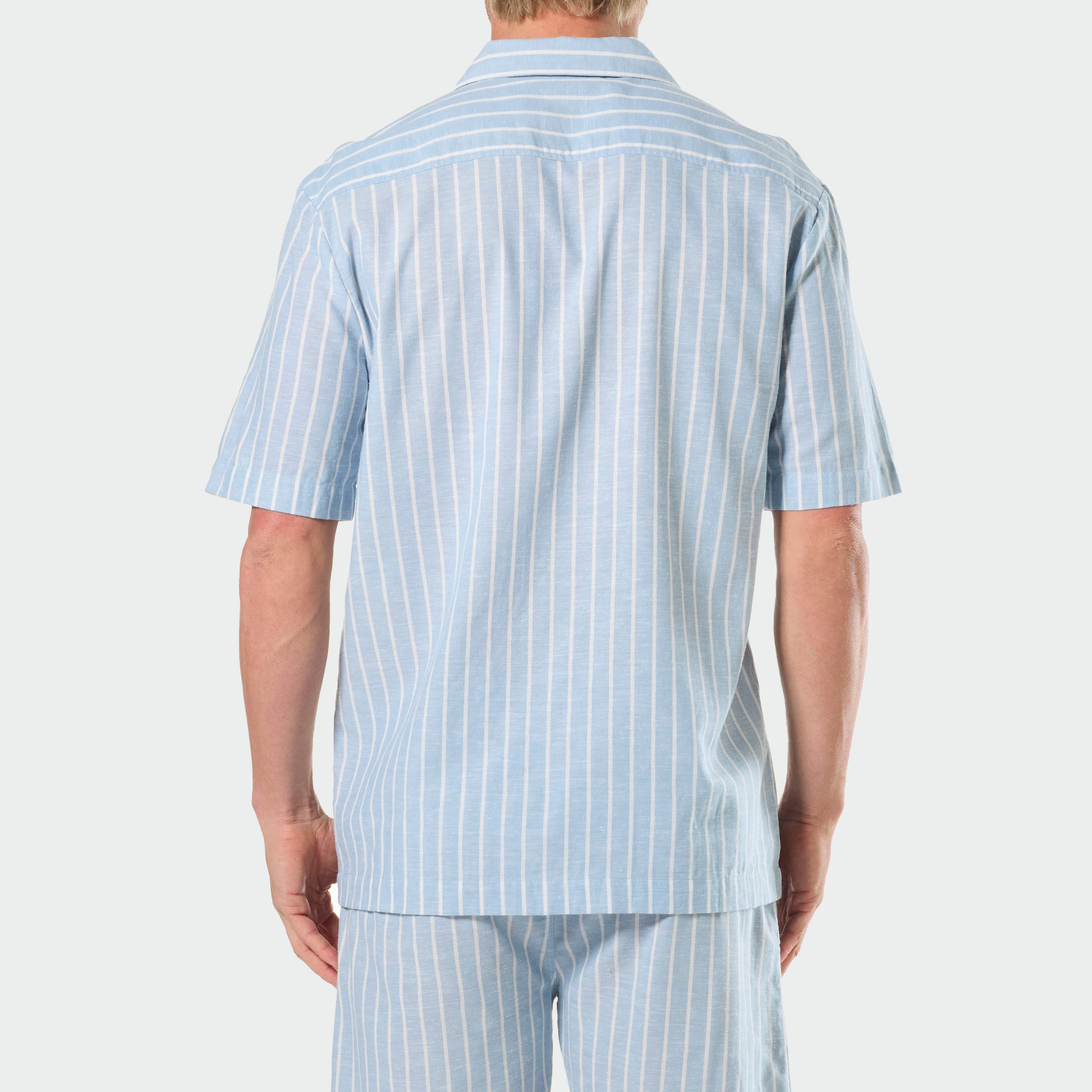 Mitchdowd Mens Blue Stripe Pyjama Top