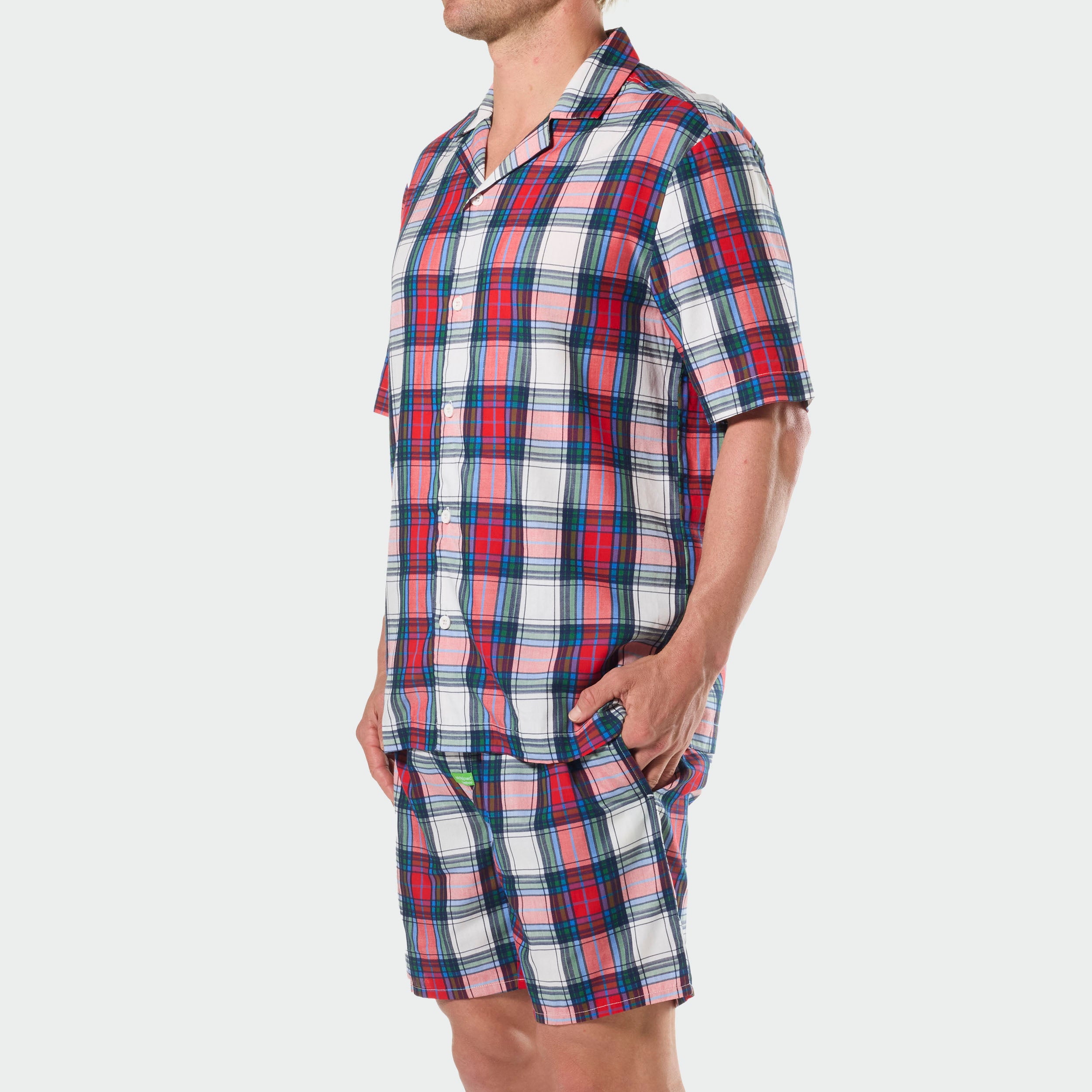 Mitchdowd Mens Check Fam Jam Bamboo PJ Set