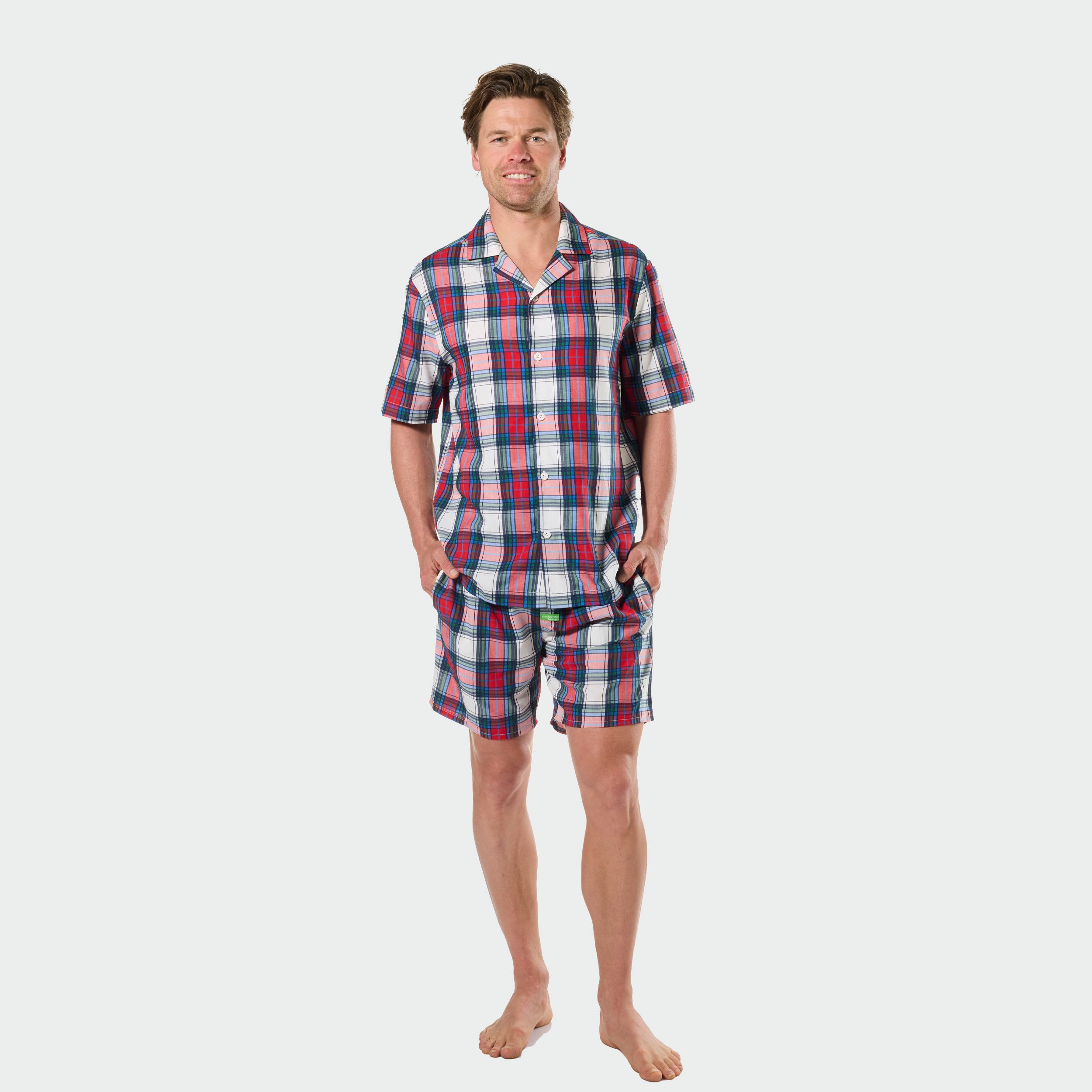 Mitchdowd Mens Check Fam Jam Bamboo PJ Set