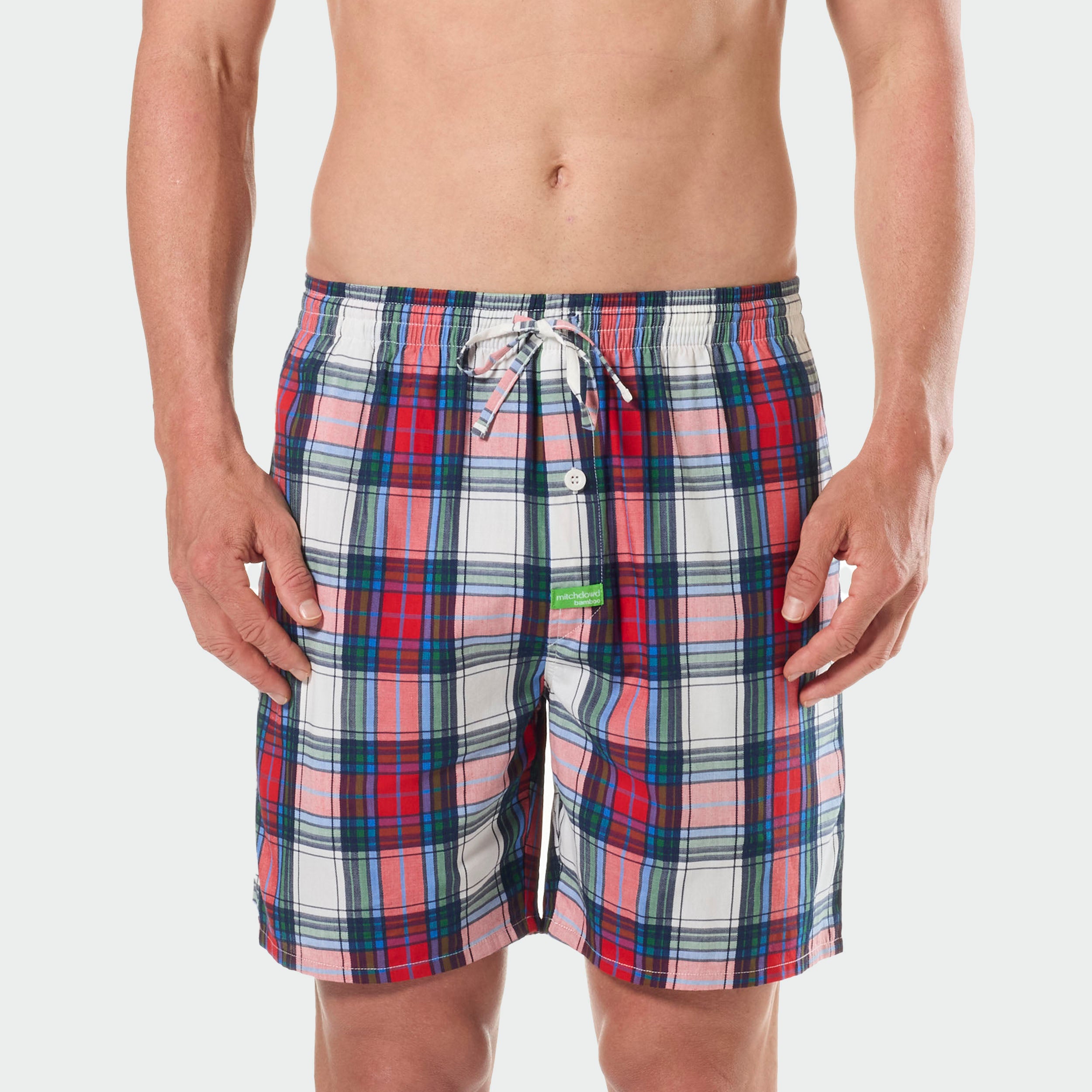Mitchdowd Mens Tarten Check Bamboo Sleep Shorts