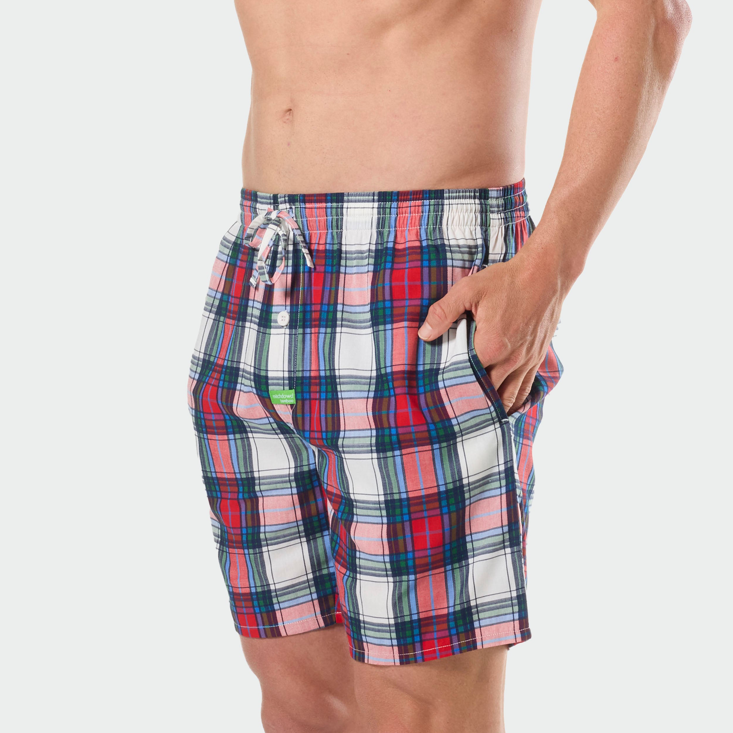 Mitchdowd Mens Tarten Check Bamboo Sleep Shorts