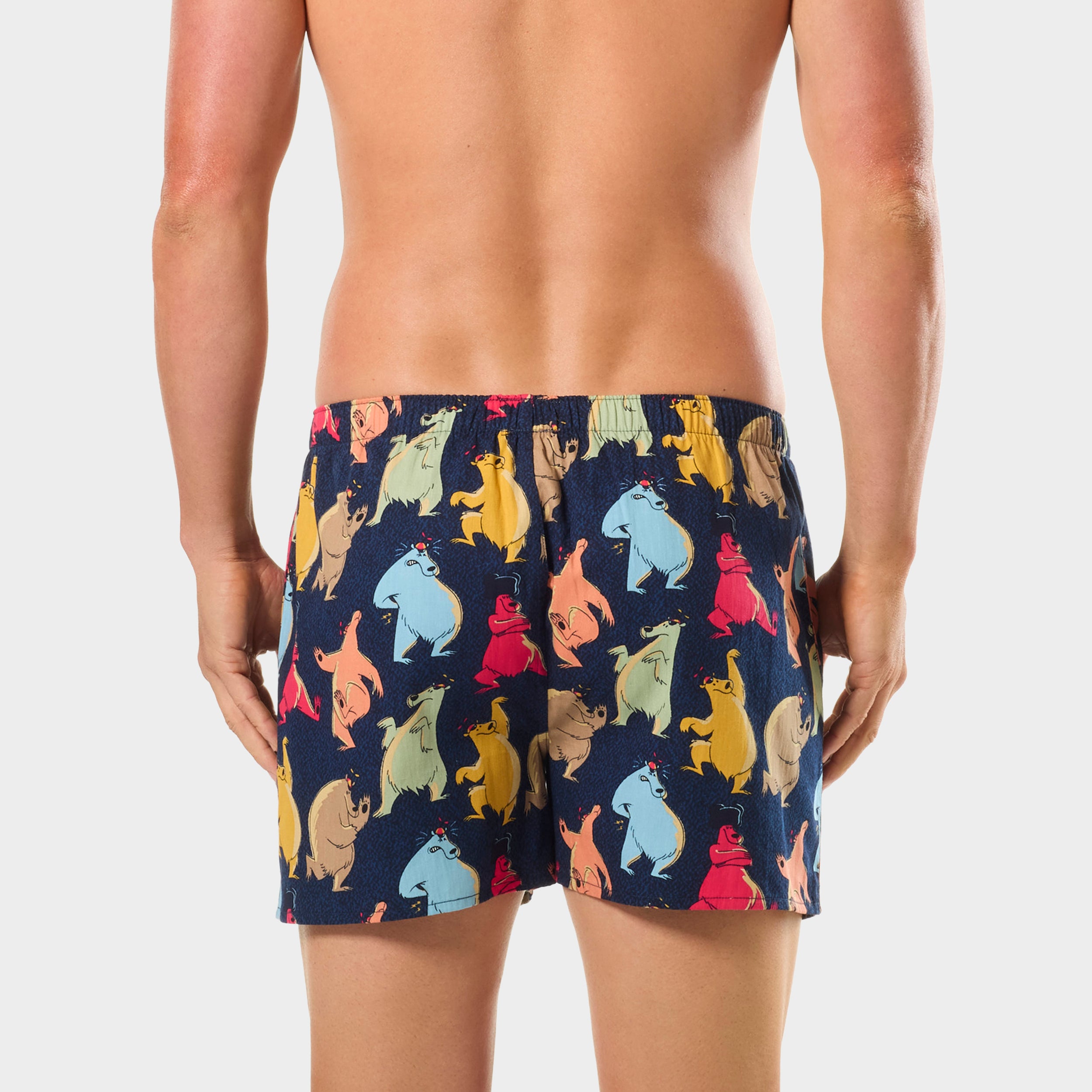 Mens Dance Bear Dance Boxer Shorts - Navy