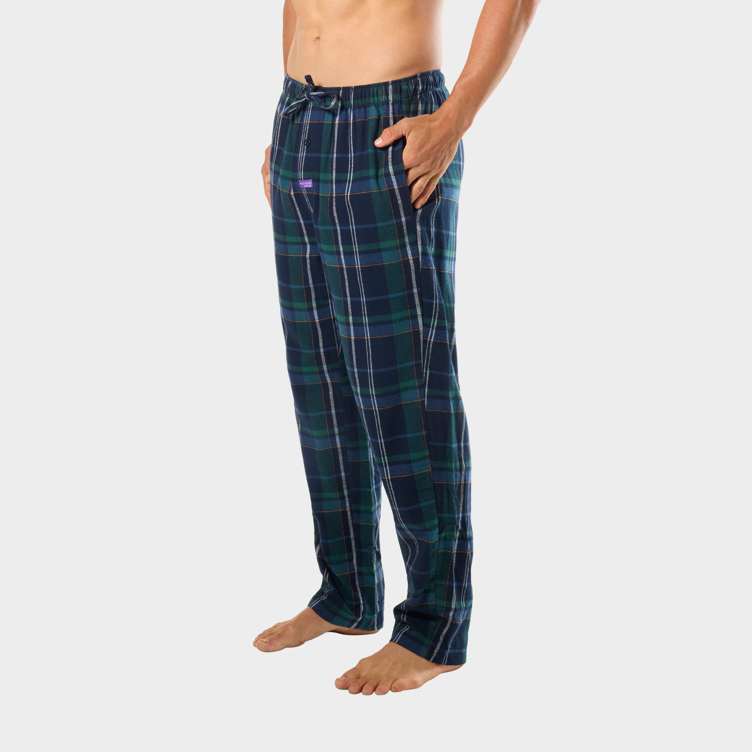 Mens Ice Tea Flannel Sleep Pants - Mid Blue