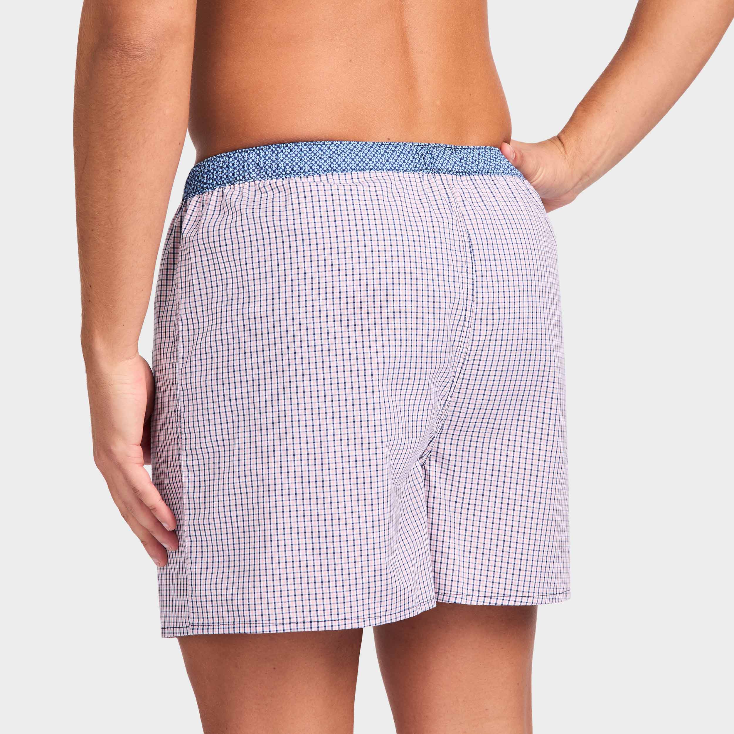 Mitchdowd Men’s Geo Contrast Cotton Boxer Shorts 5 Pack