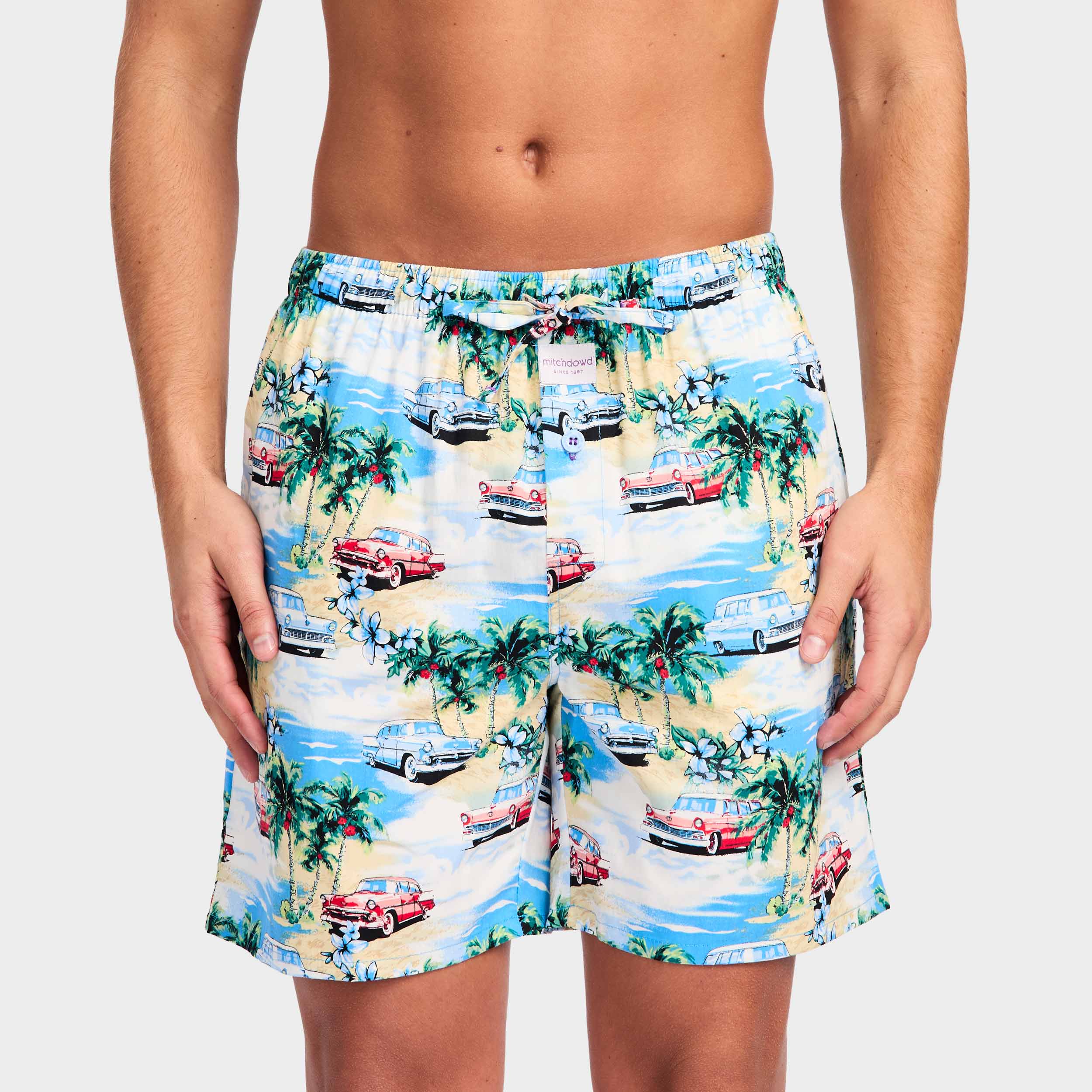 Mitchdowd Men’s Coastal Cruisers Cotton Sleep Shorts