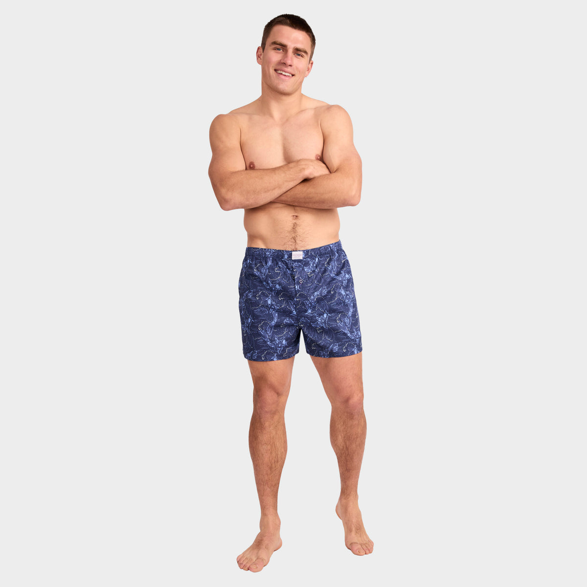 Mitchdowd Men's Koi Pond Cotton Boxer Shorts 3 Pack