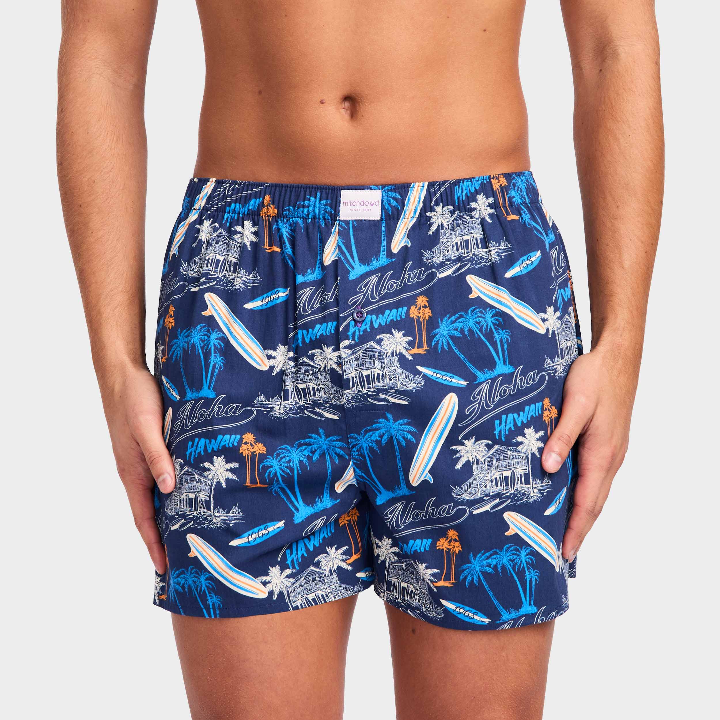 Mitchdowd Men’s Surf 1968 Cotton Boxer Shorts 3 Pack