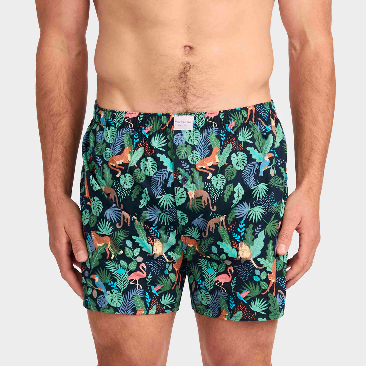 Mitchdowd Men's Jungle Juice Cotton Boxer Shorts 3 Pack