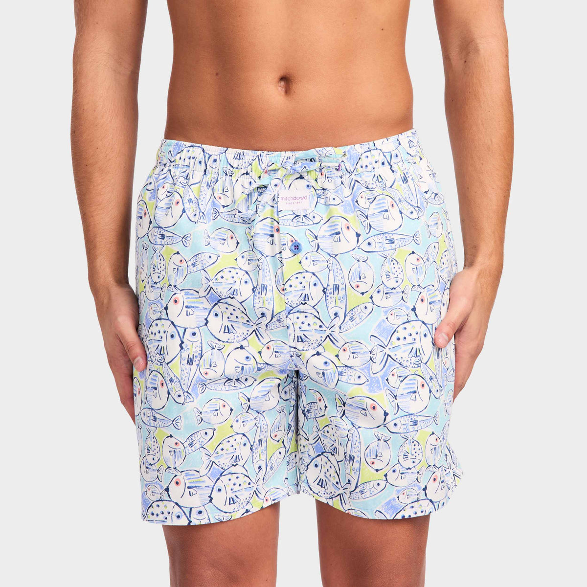 Mitchdowd Fishies Cotton Sleep Shorts