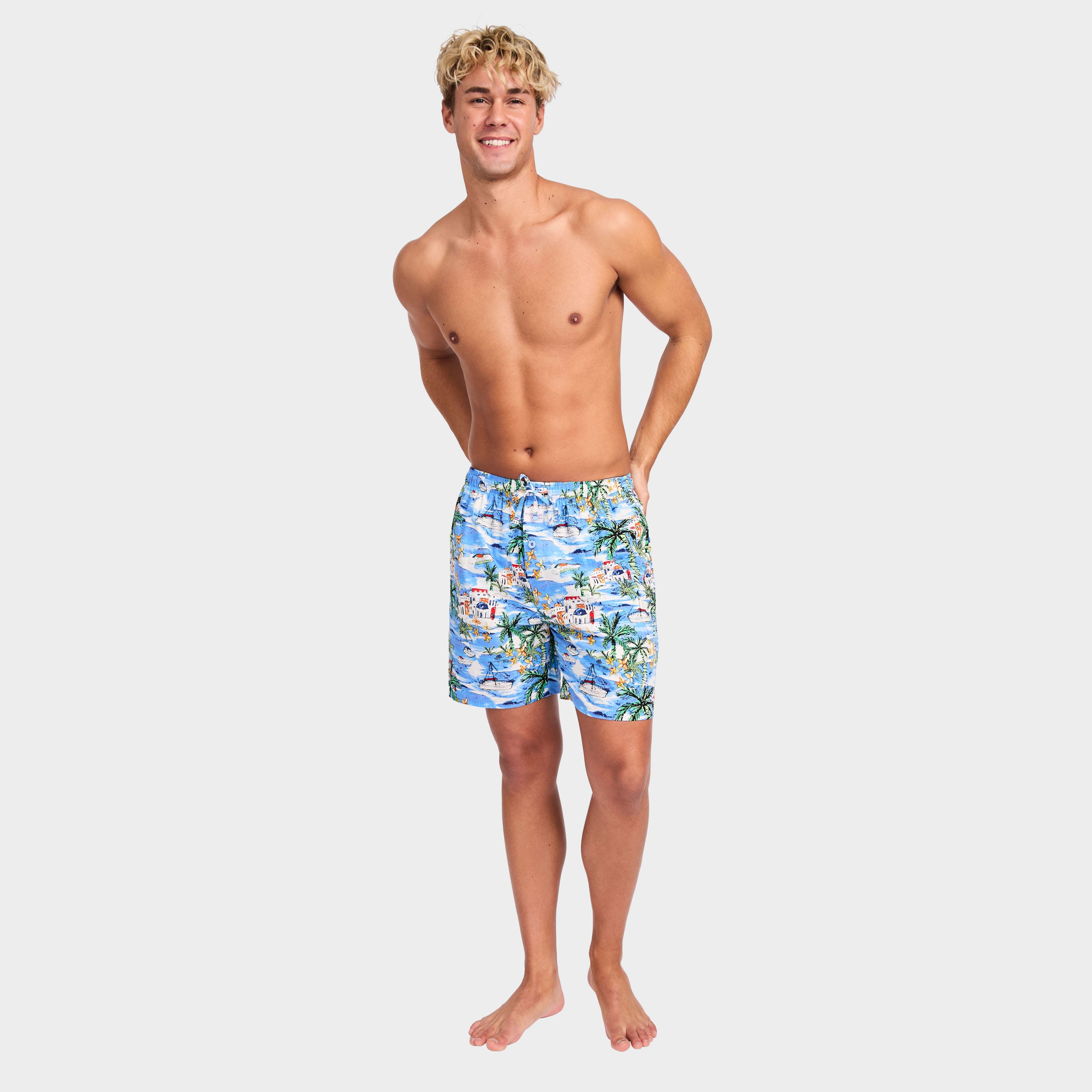 Mitchdowd Men’s Italian Riviera Bamboo Sleep Shorts