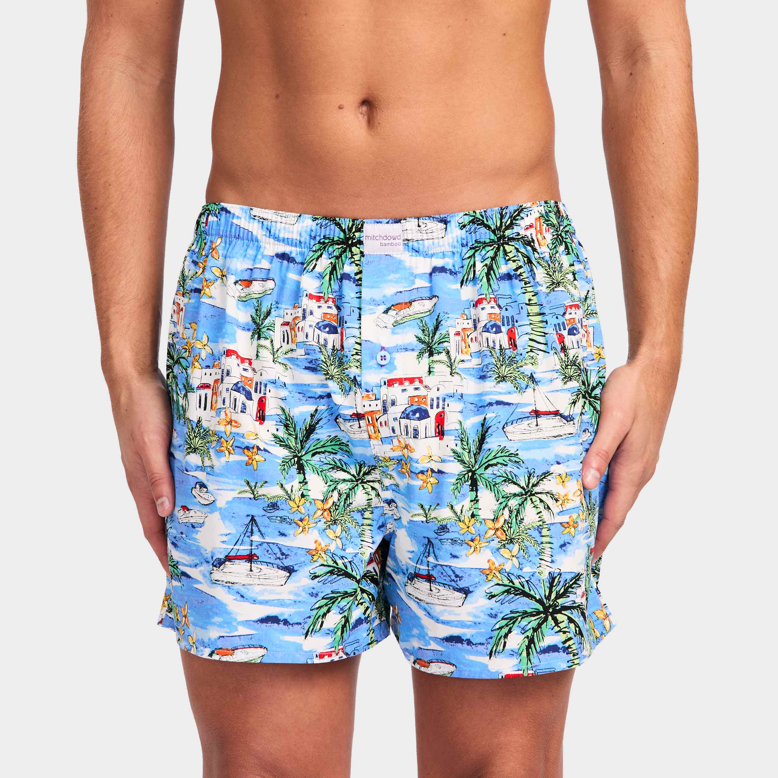 Mitchdowd Men’s Italian Riviera Bamboo Boxer Shorts
