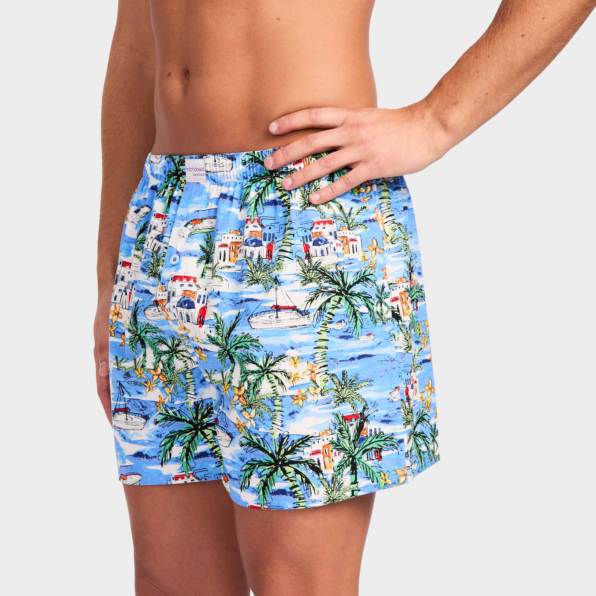 Mitchdowd Men’s Italian Riviera Bamboo Boxer Shorts