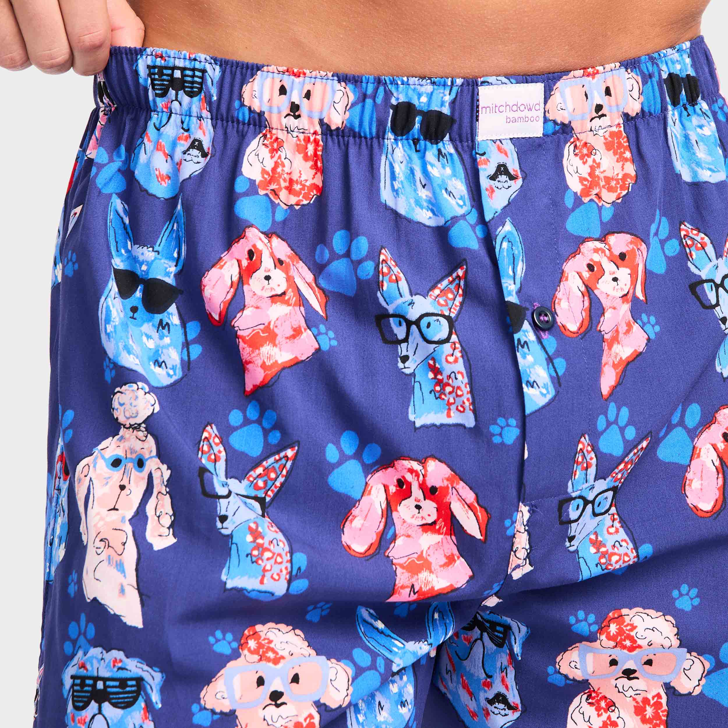 Mitchdowd Men’s Dog Paws Bamboo Boxer Shorts
