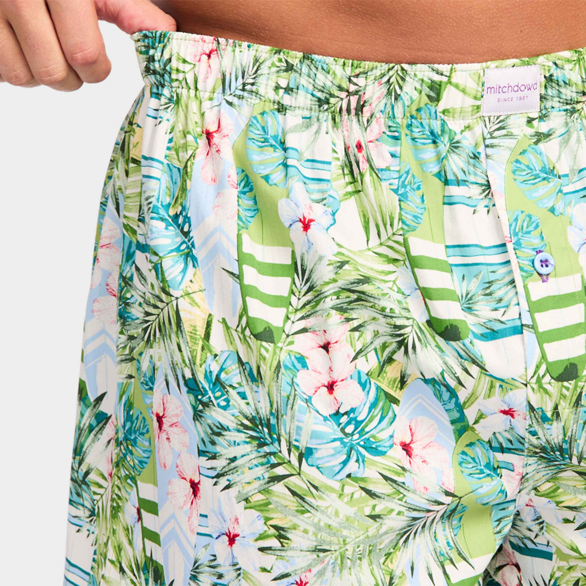 Mitchdowd Men's Lanai Cotton Boxer Shorts