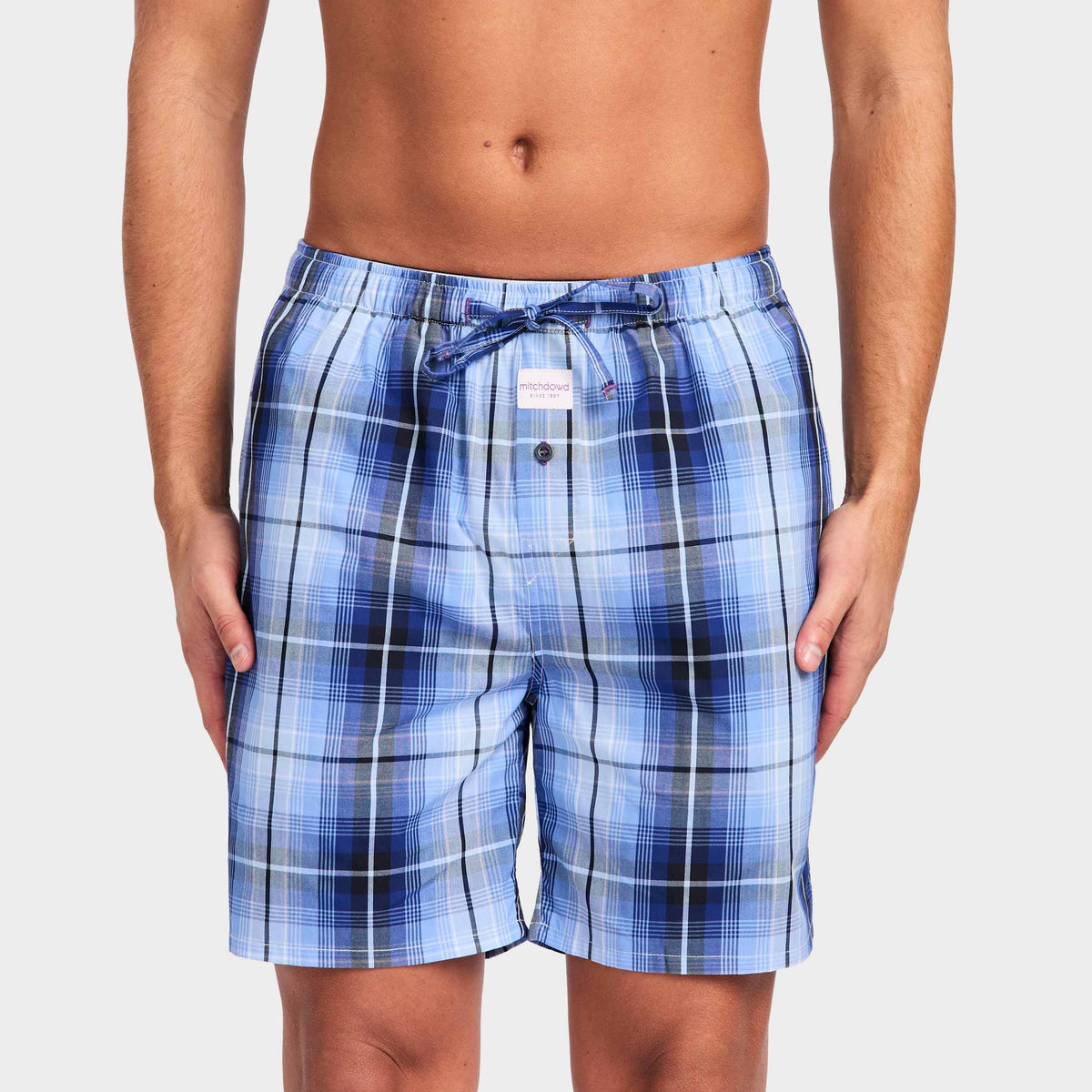 Mitchdowd Men's West Coast Cotton Sleep Shorts 2 Pack