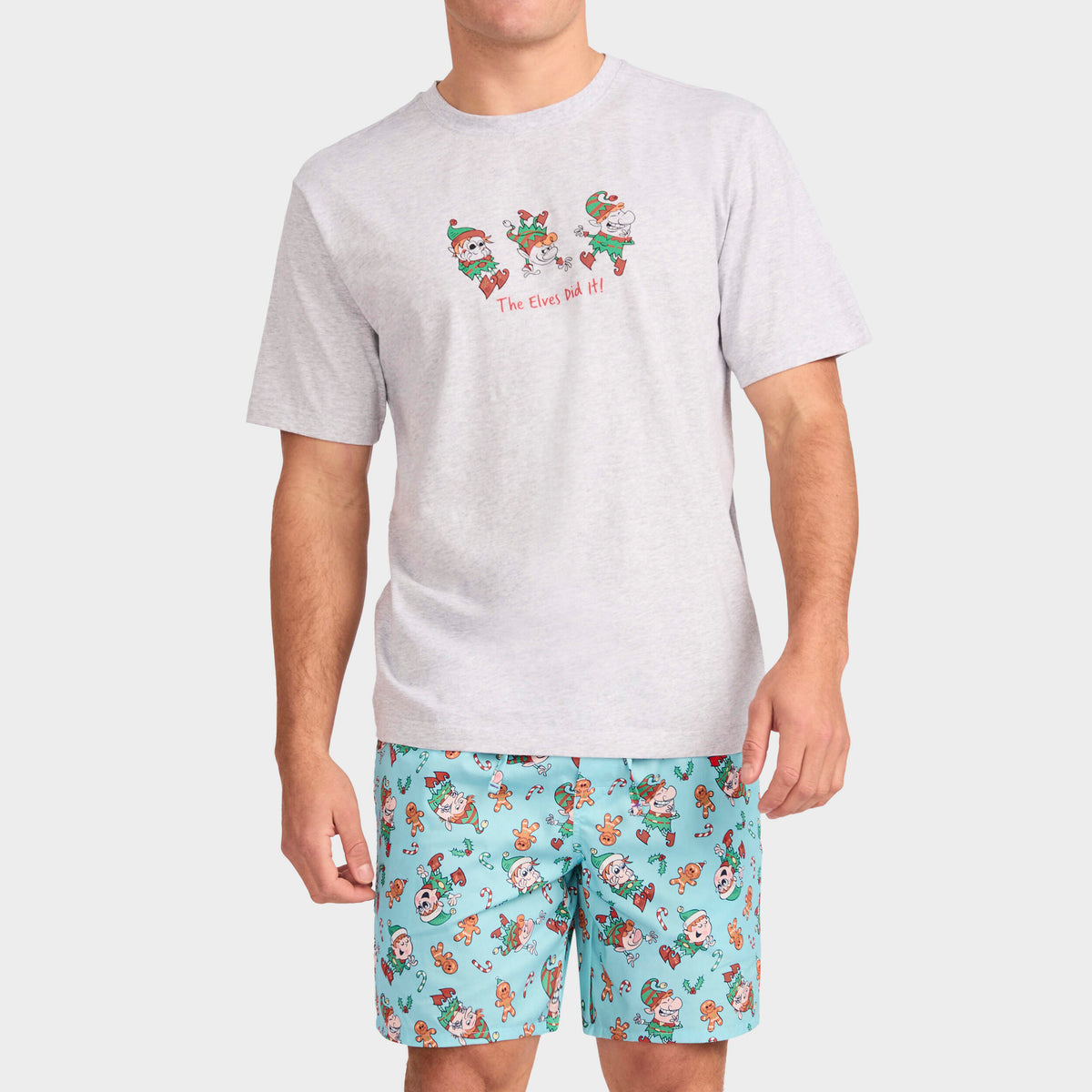 Mitchdowd Men's Elf Squad Cotton Pyjama Set