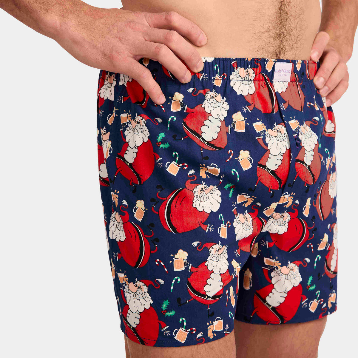 Mitchdowd Men's Soused Santa Cotton Boxer Short