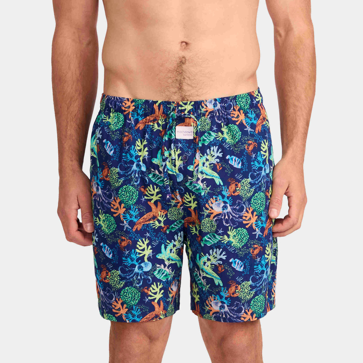 Mitchdowd Men's Coral Garden Bamboo Sleep Shorts