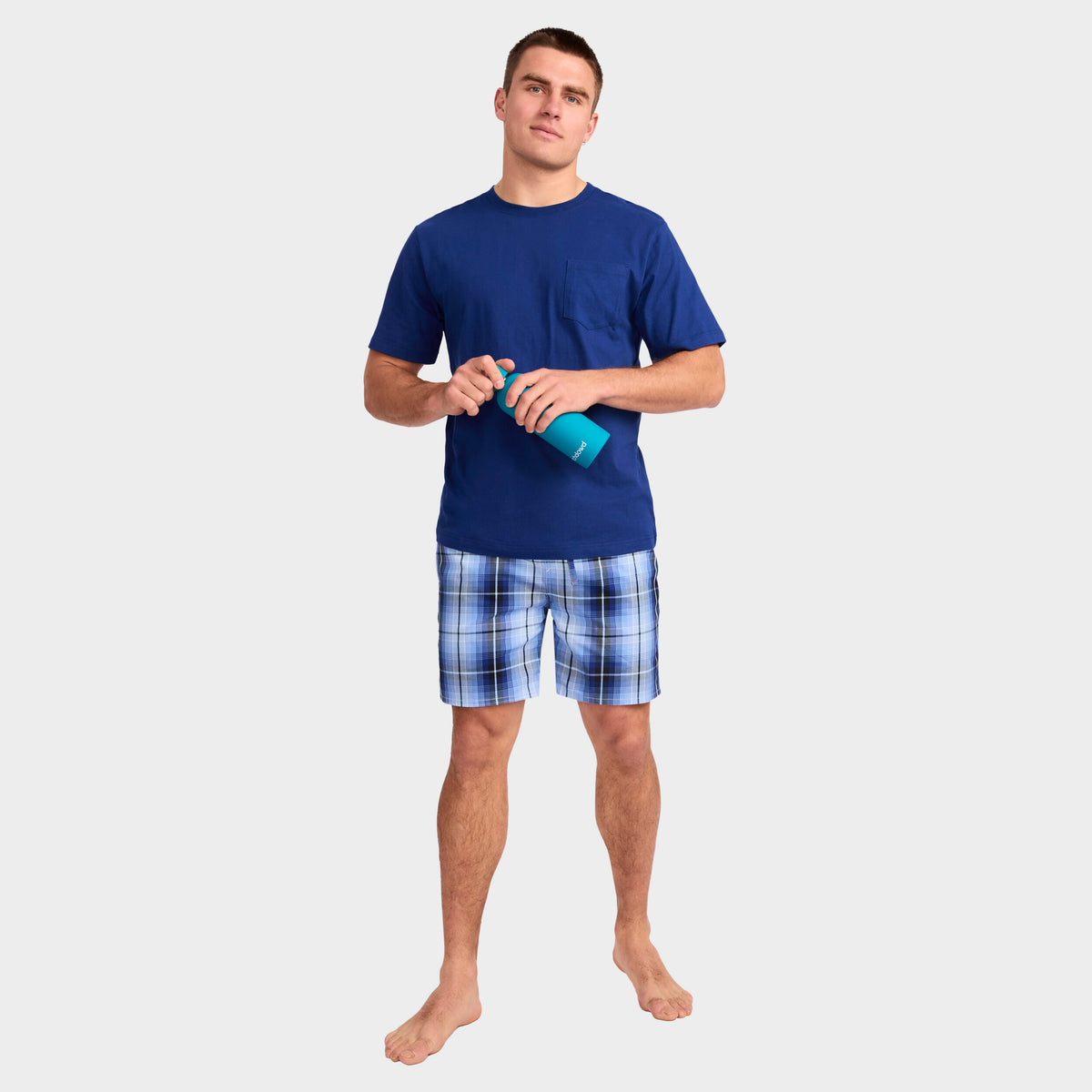 Mitchdowd Men's Westcoast Pyjama Set and Water Bottle