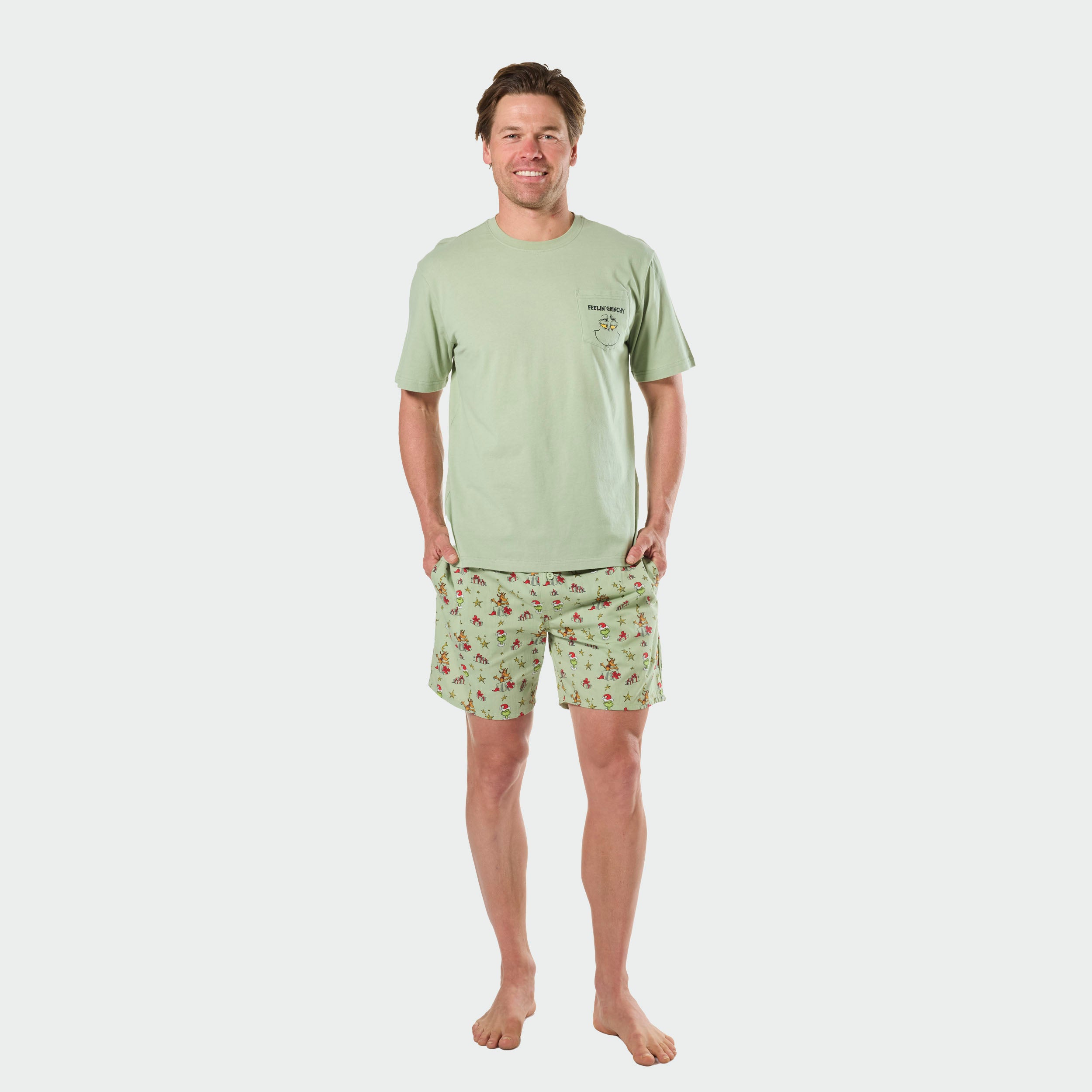 Mitchdowd Pastel Grinch Men's Pyjama Set