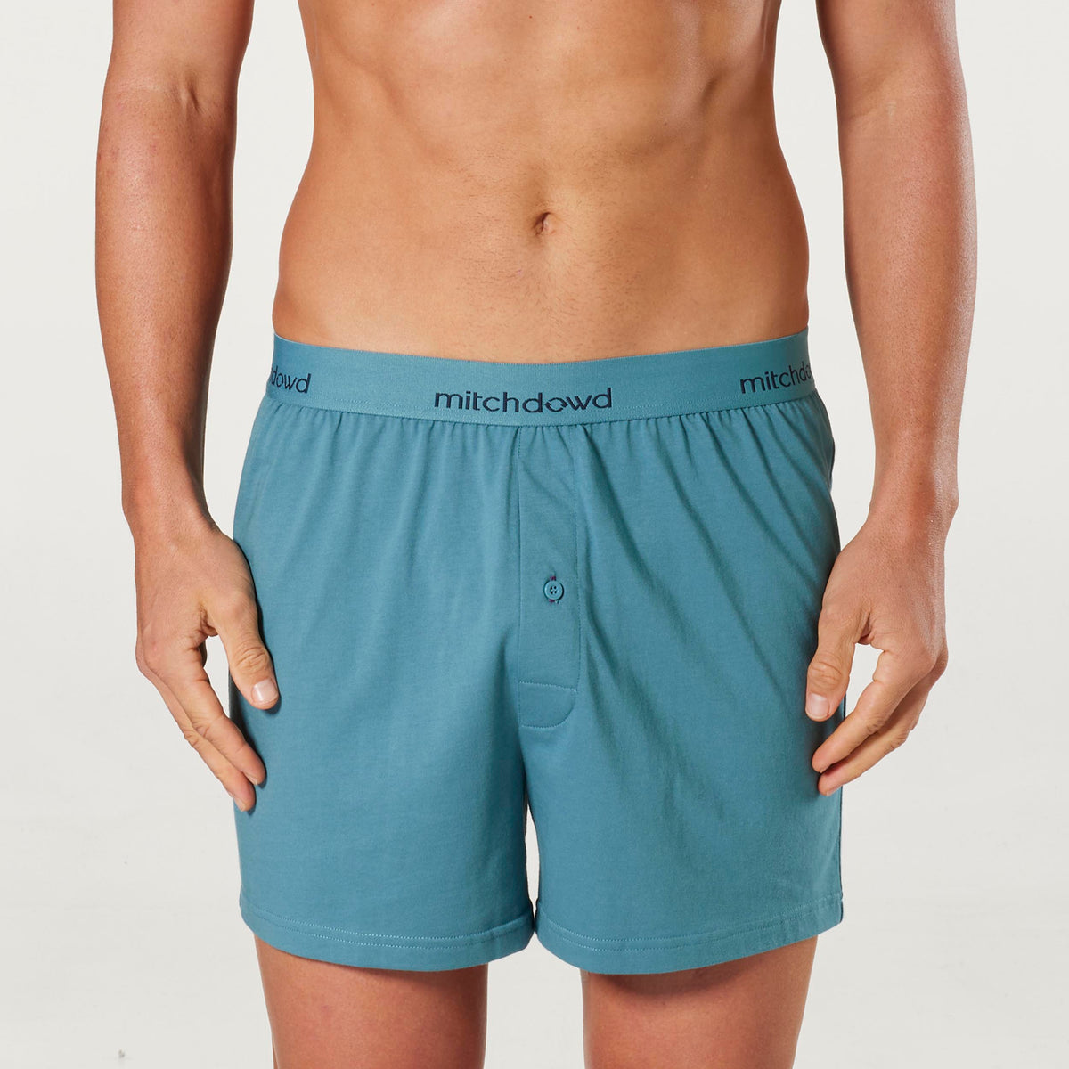 Men's Monkey Jungle Cotton Loose Fit Knit Boxer Shorts 3 Pack Navy & Mitch Dowd