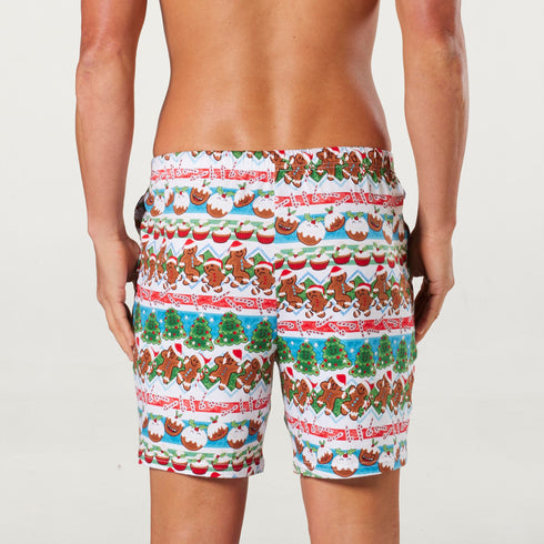 Men's Christmas Bake Off Cotton Sleep Short - Red